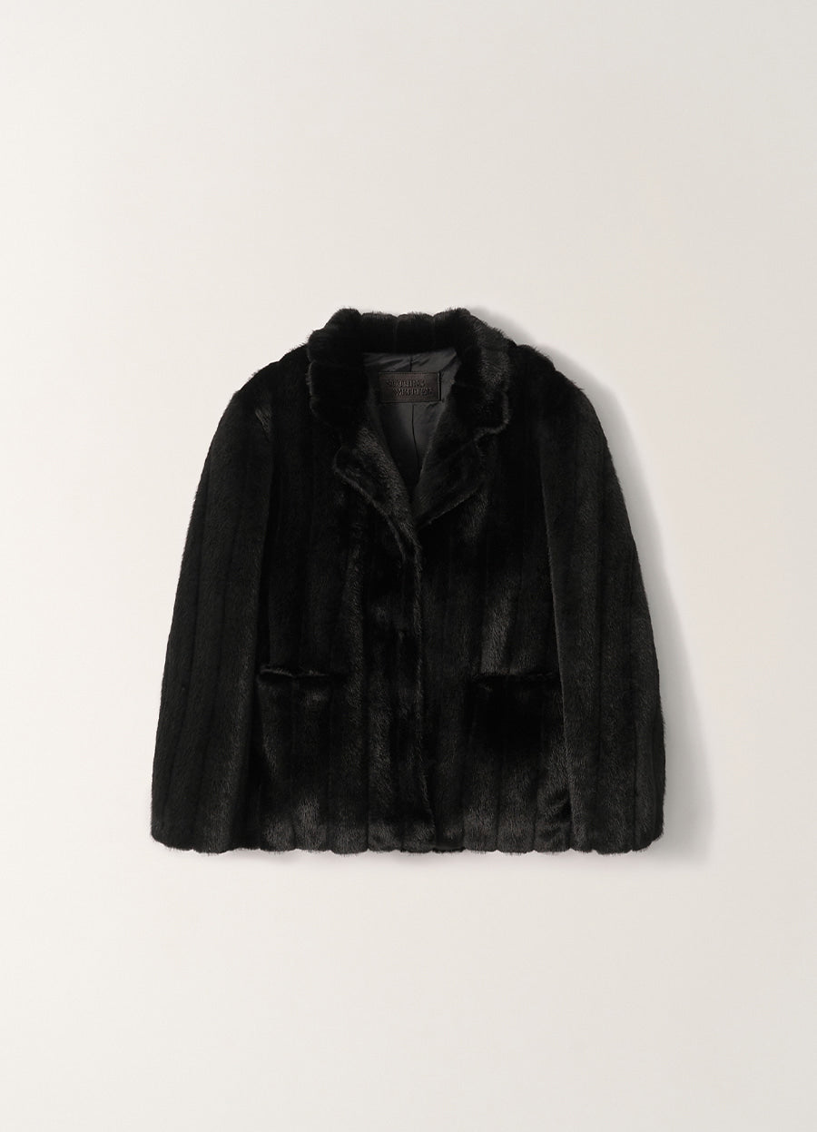 Nothing Written Misha faux fur jacket (Black) (Pre-order, ships from Nov 20)