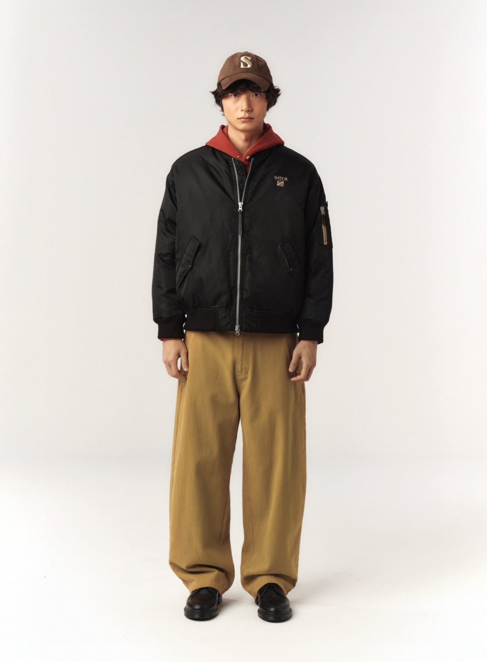 [satur] Teo Brushed Cotton Pants - Beige