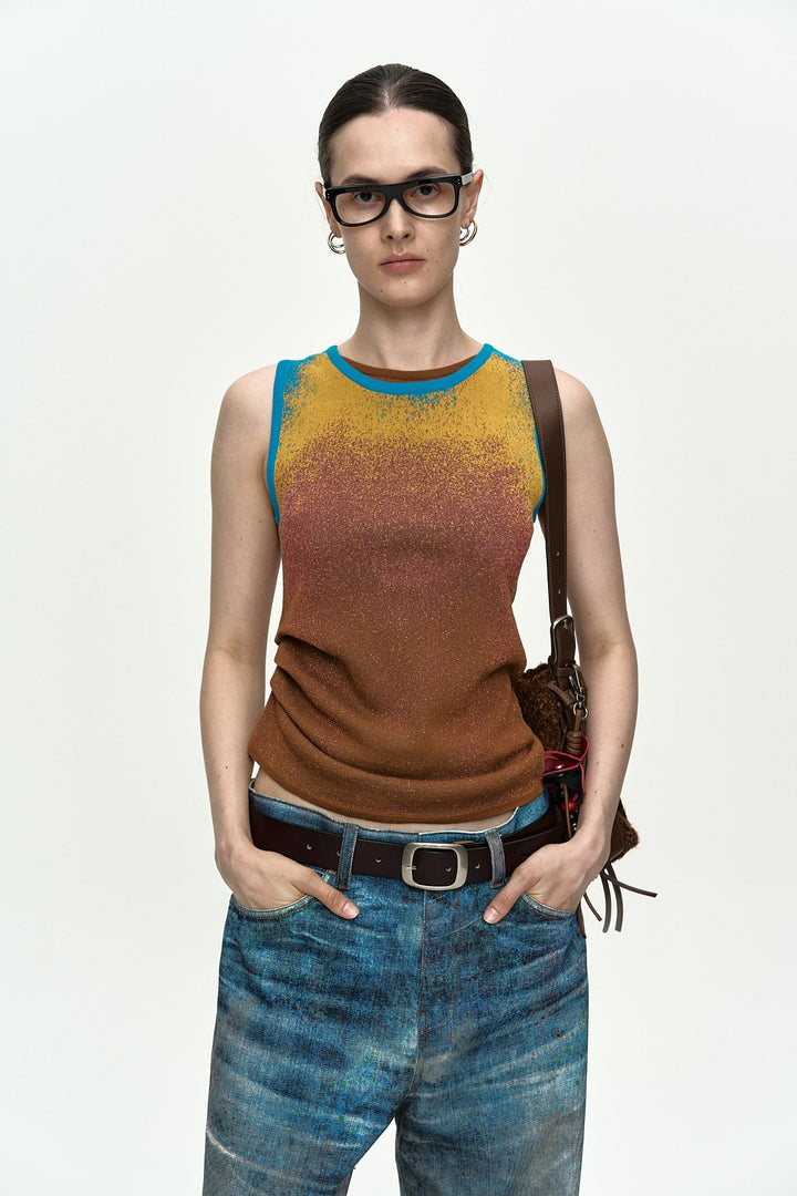 Andersson Bell Airbrush Asym Tank Top