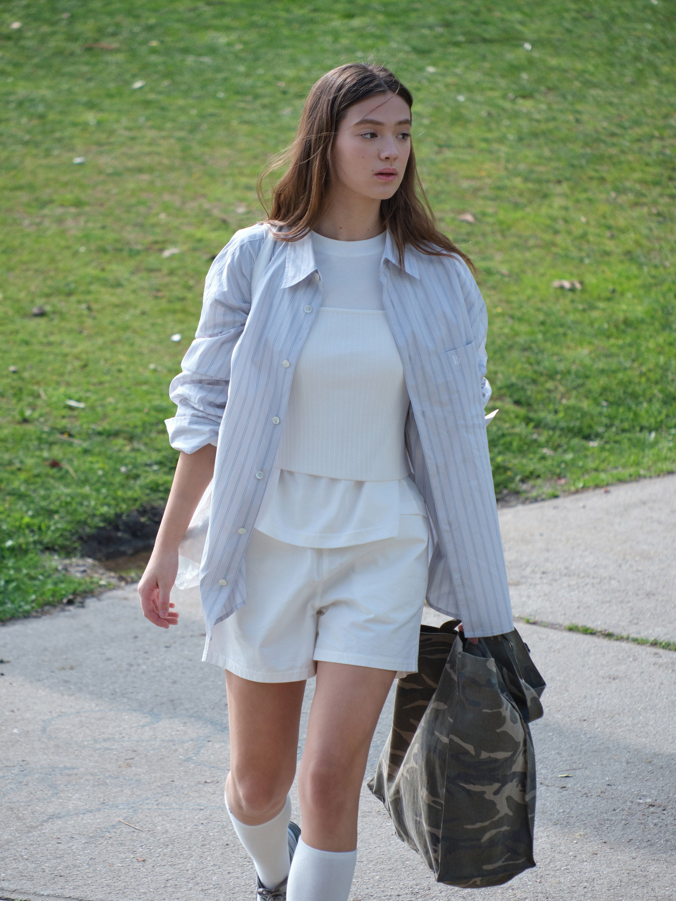 Low Classic Viscose Ribbed Sleeveless Off White