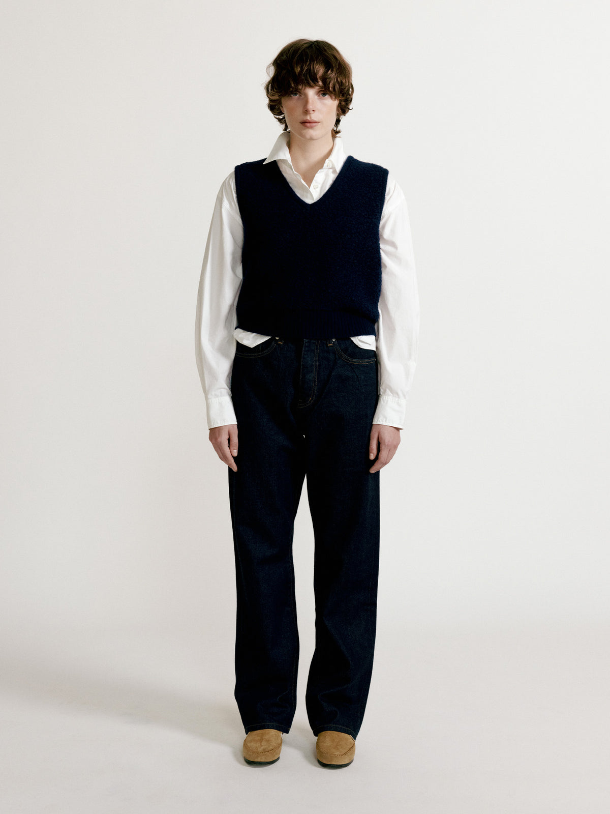 Nothing Written Lett boucle vest (Navy)