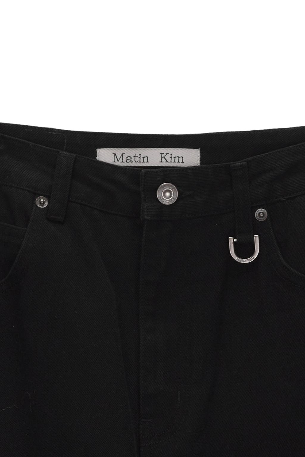 Matinkim Double Knee Cotton Denim Pants For Men IN Black