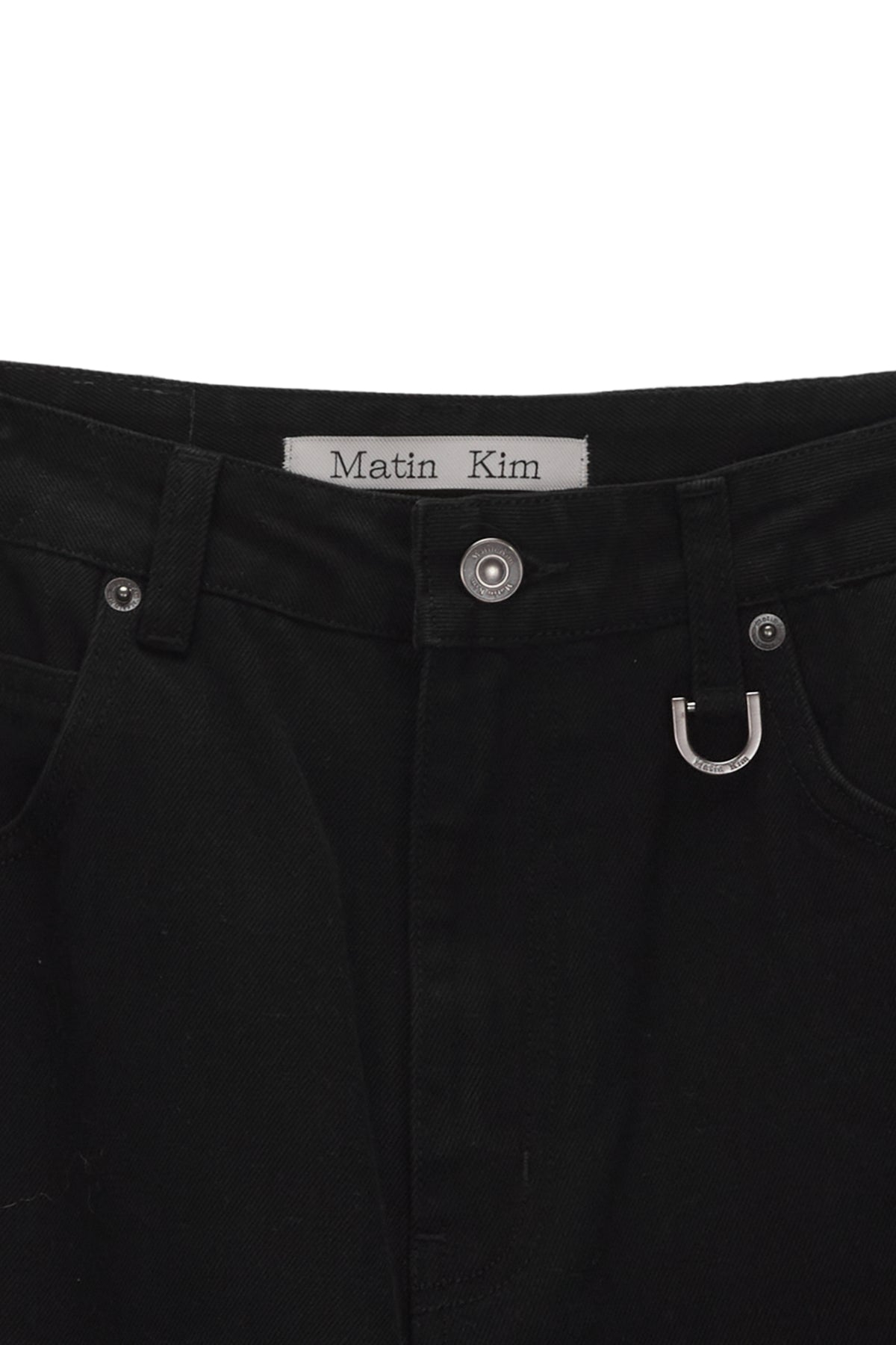 Matinkim Double Knee Cotton Denim Pants For Men IN Black