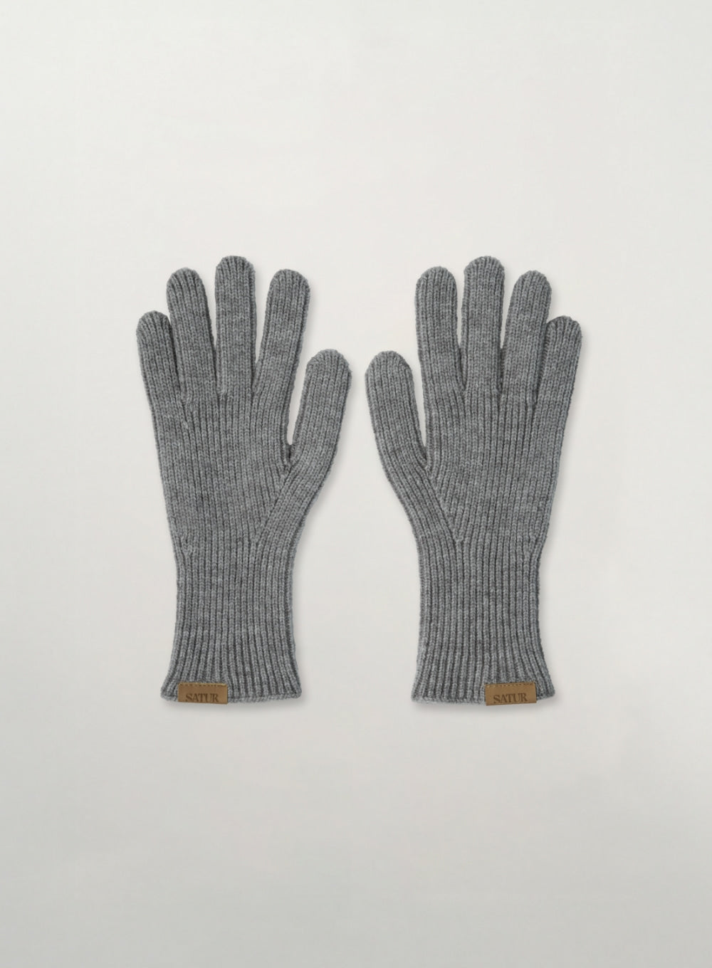 [satur] Classic Knit Gloves - Gray