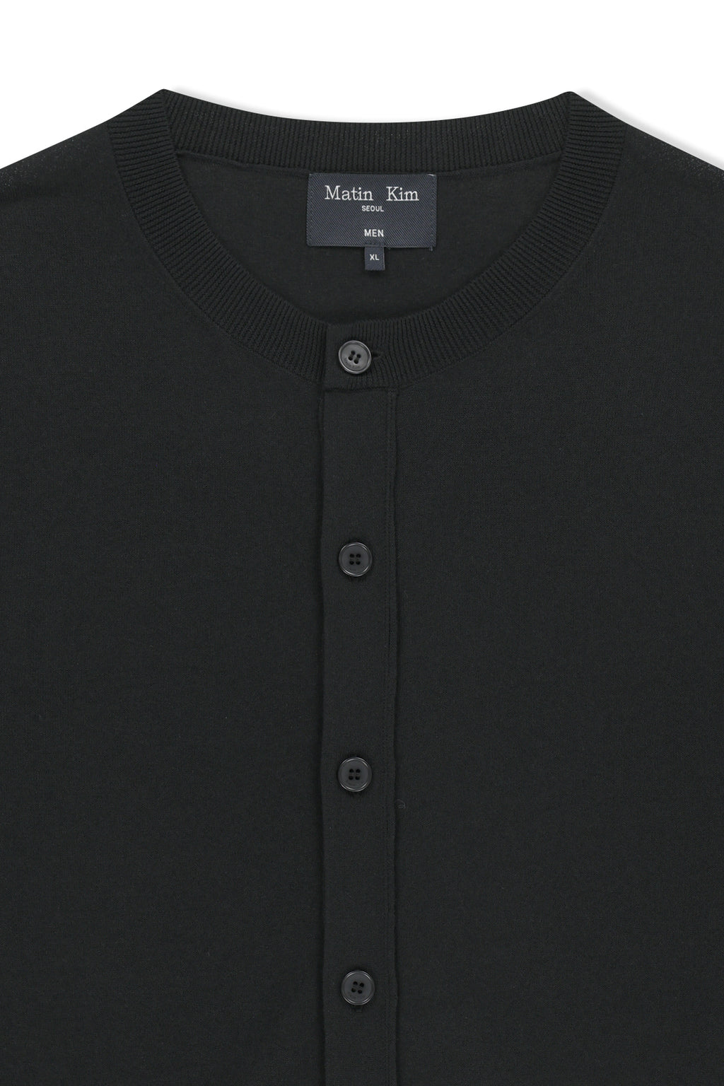 [matinkim] Back Logo Sheer Cardigan For Men IN Black