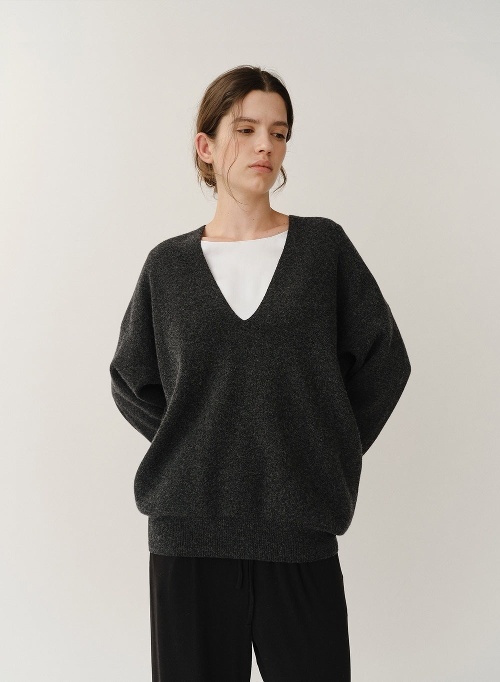 Kindersalmon Ramona Knit Top Anthracite