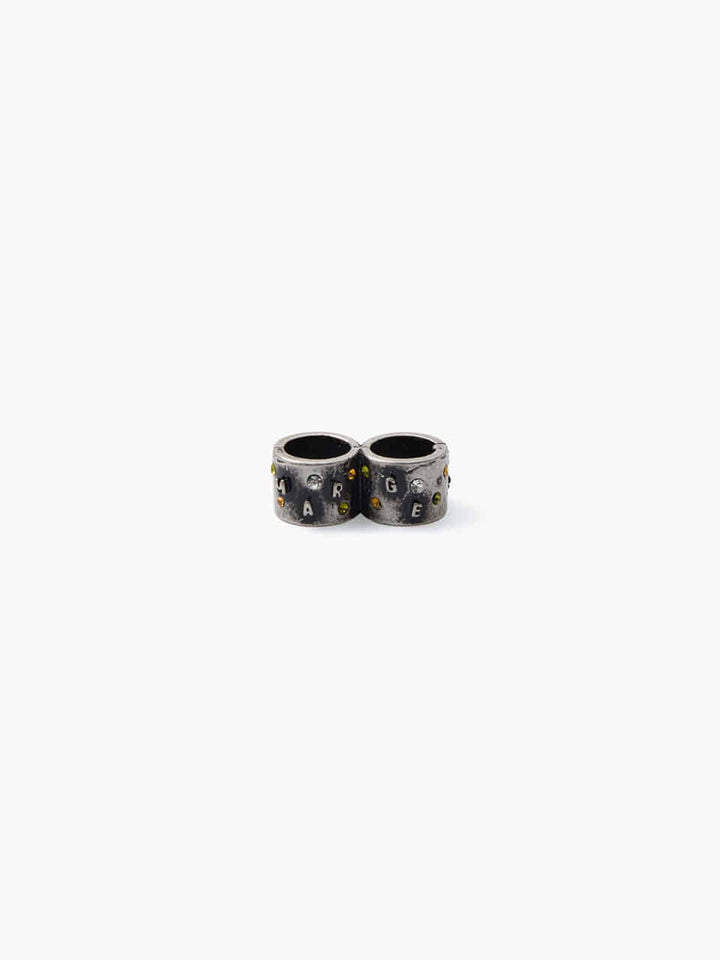 Margesherwood Double Bag Ring flat vintage silver