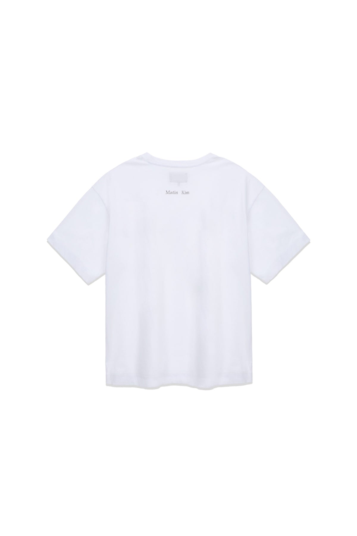 [matinkim] HANGEUL SMALL LOGO POINT TOP IN WHITE