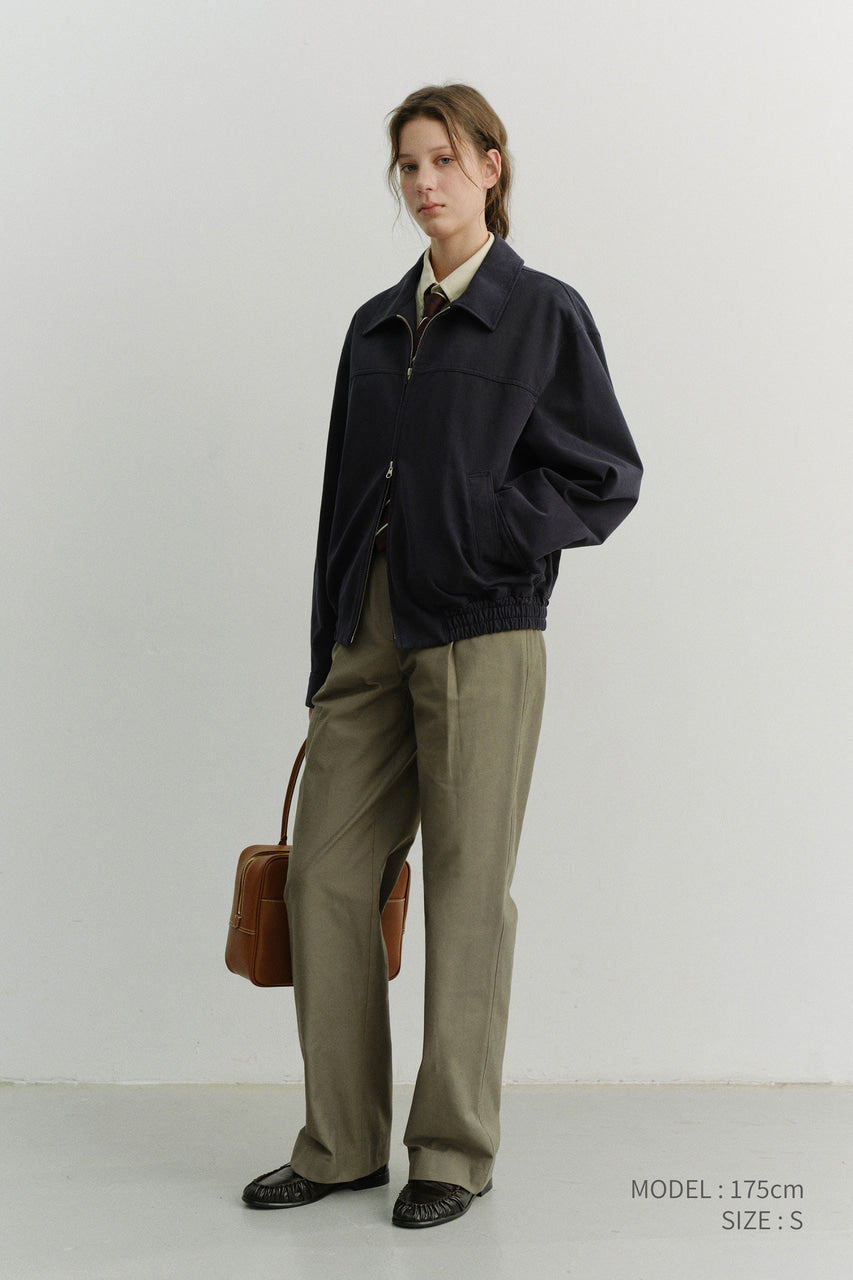 Dunst Pleated Chino Slacks Khaki