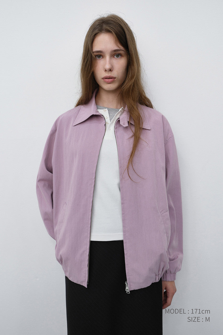 Dunst Unisex Collared Blouson Jacket Lavender Pink