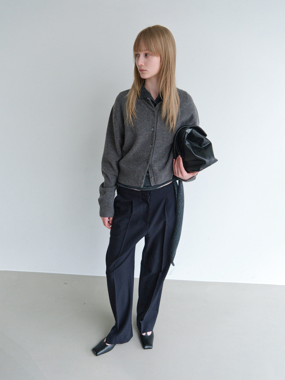 Low Classic Wool Suit Trousers Navy