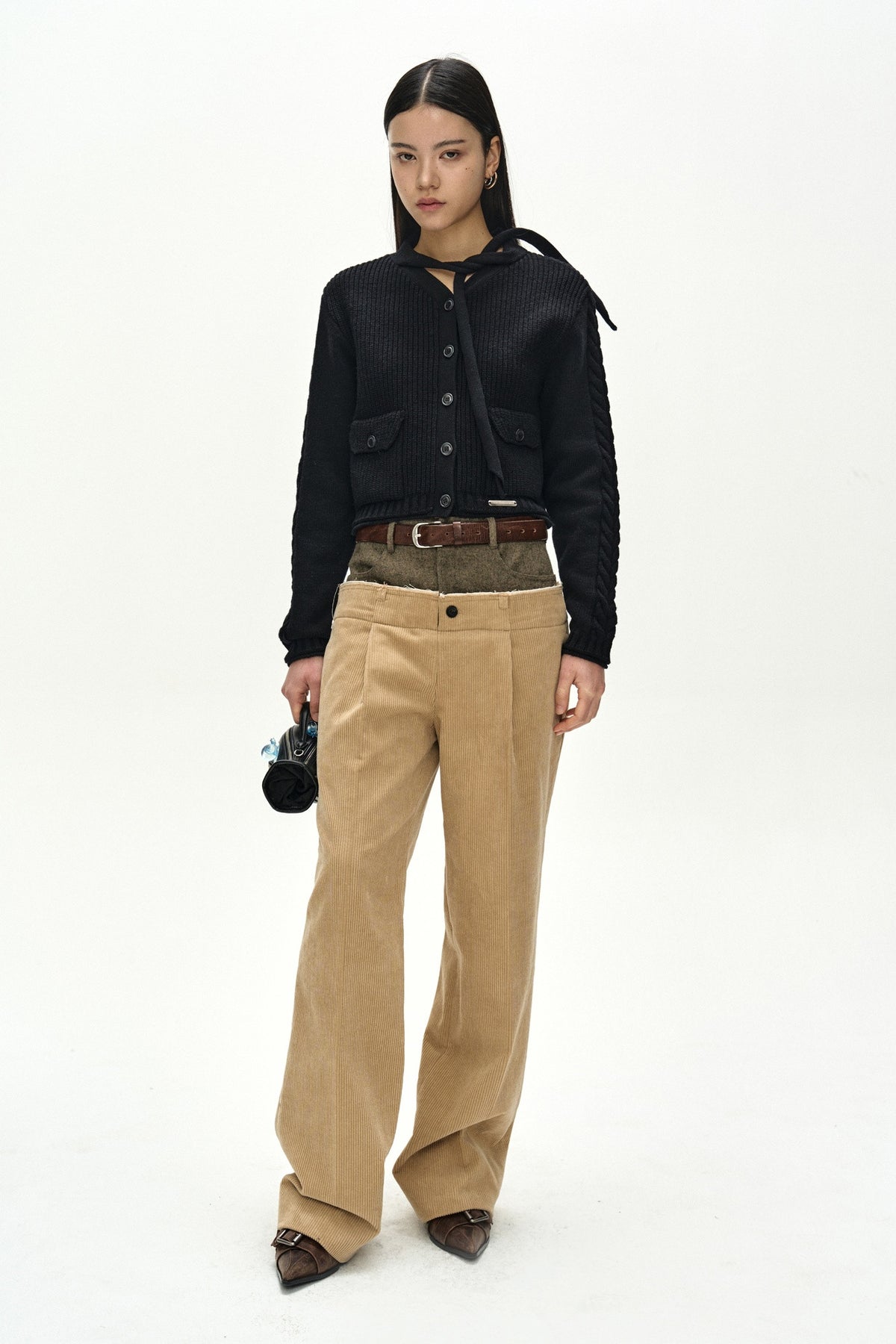 Andersson Bell Scarf Tie Knit Cardigan