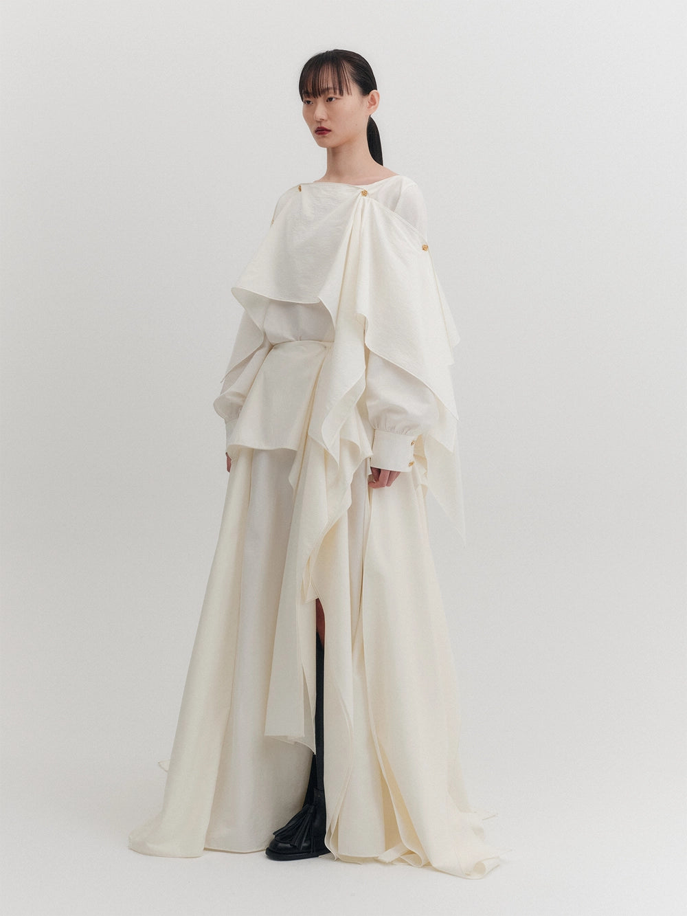 EENK Transformable Layered Blouse - Ivory