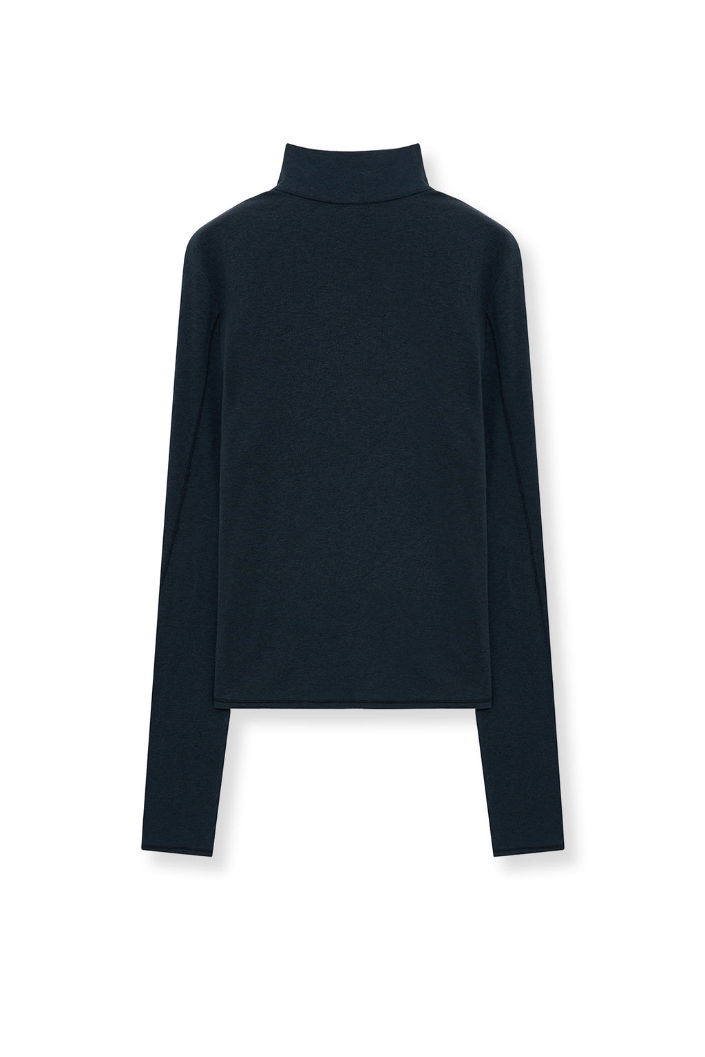 Matinkim Button Slit Half Neck Top IN Navy