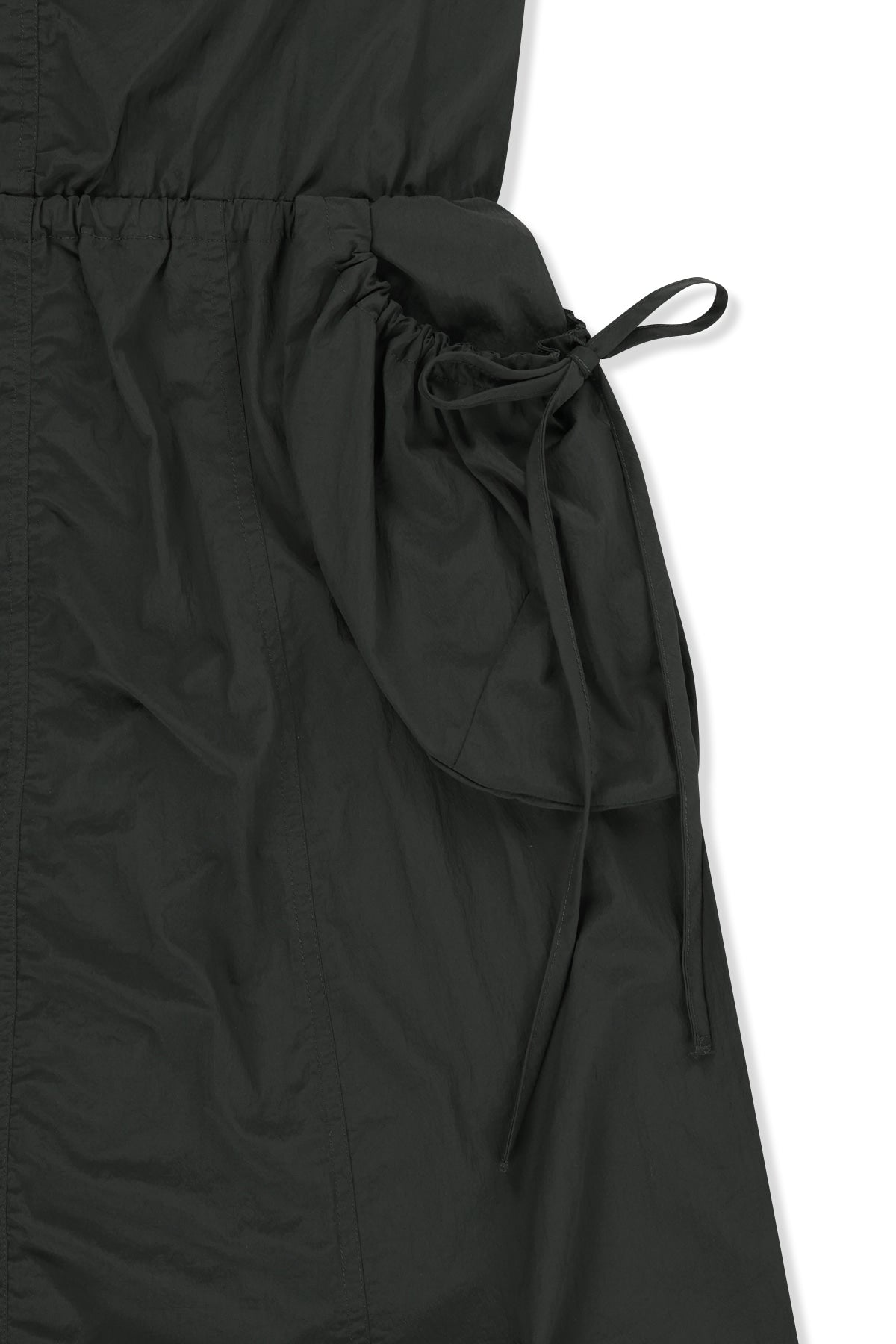 [matinkim] Strap Detail Sleeveless Utility Dress IN Charcoal