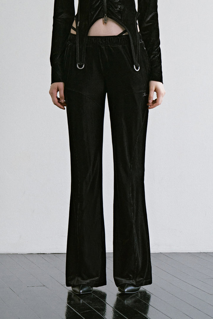 Treemingbird Slim Bootcut Set-up Sweat Pants Black
