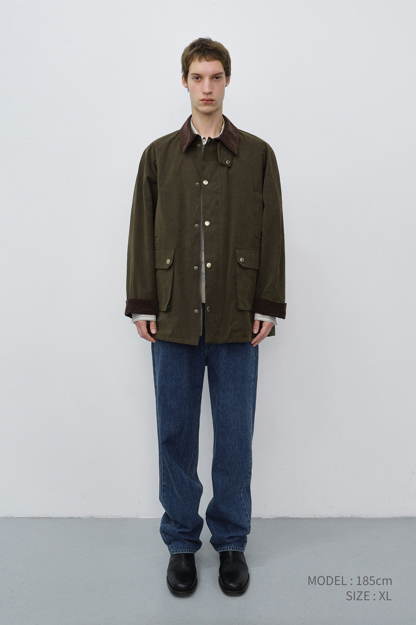 Dunst Unisex Waxed Cotton Hunting Jacket Khaki