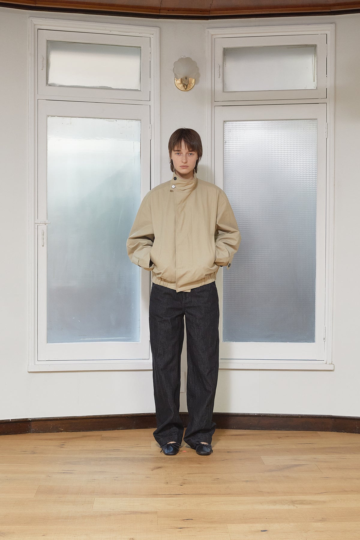 [matinkim] TRENCH BOMBER JUMPER FOR WOMEN IN BEIGE