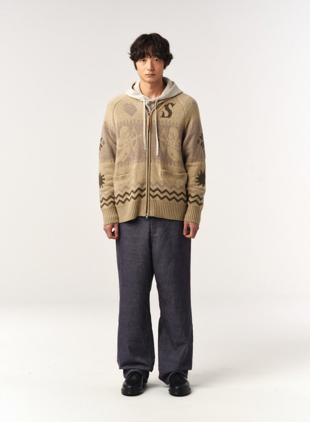 [satur] Camaro Corduroy Fade Pants - Gray