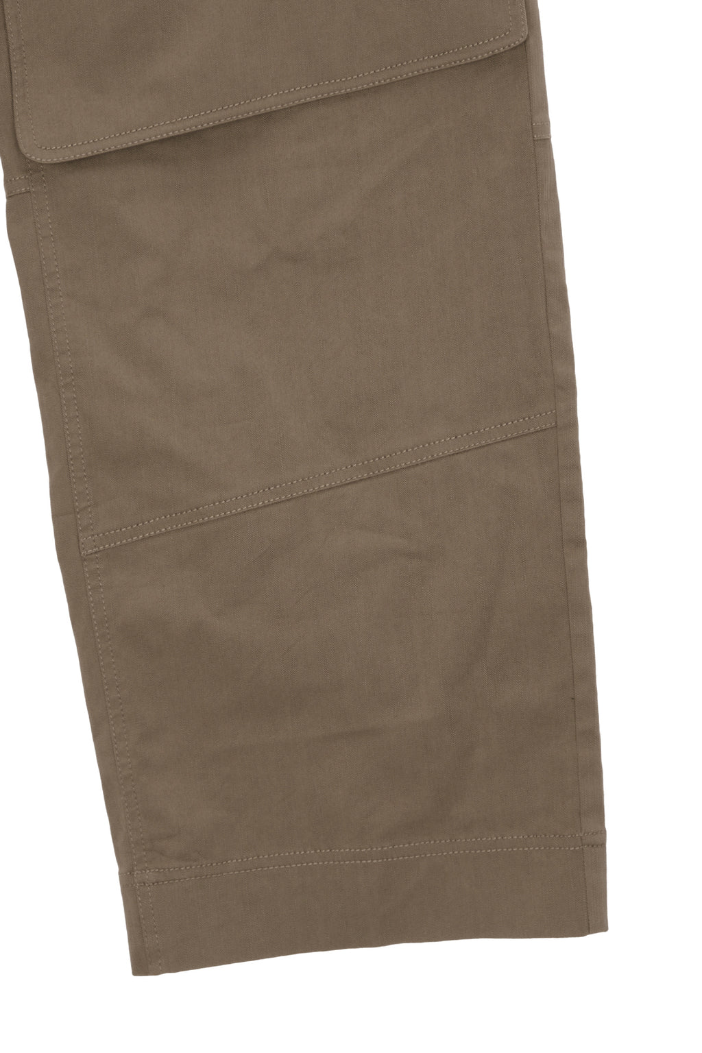 Matinkim Knee Big Pocket Cotton Pants IN Khaki Brown