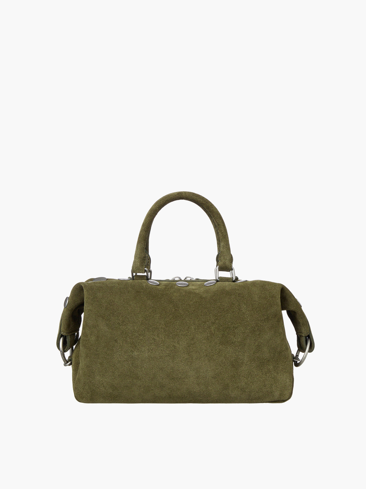 Margesherwood Dumpling Stud Mini dark olive suede