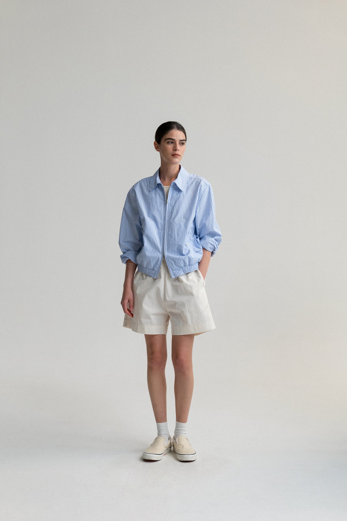 Nothing Written Marche summer blouson (Light blue)