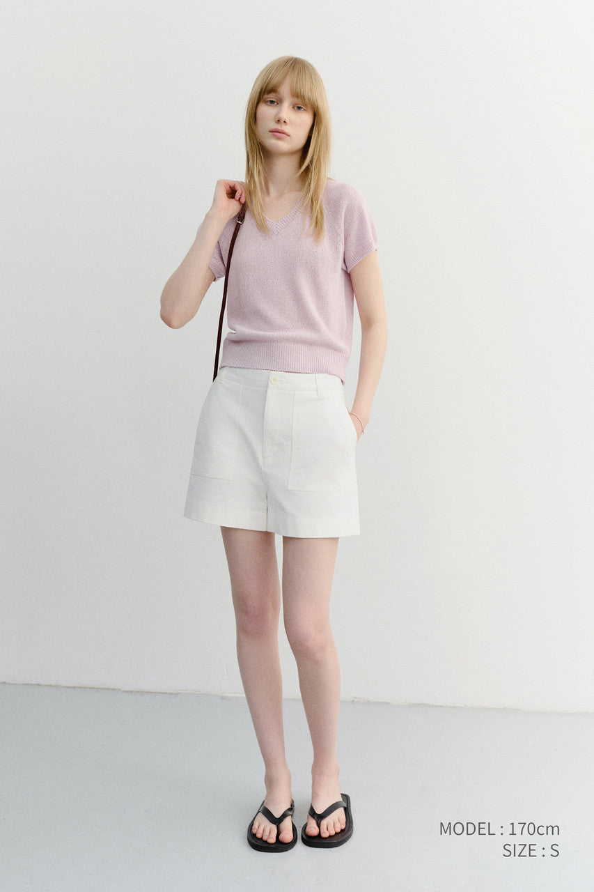 Dunst Cotton Safari Shorts White