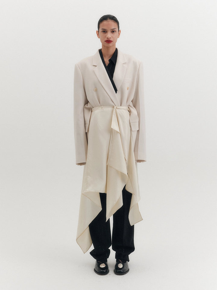 EENK Transformable Double-Breasted Blazer - Ivory