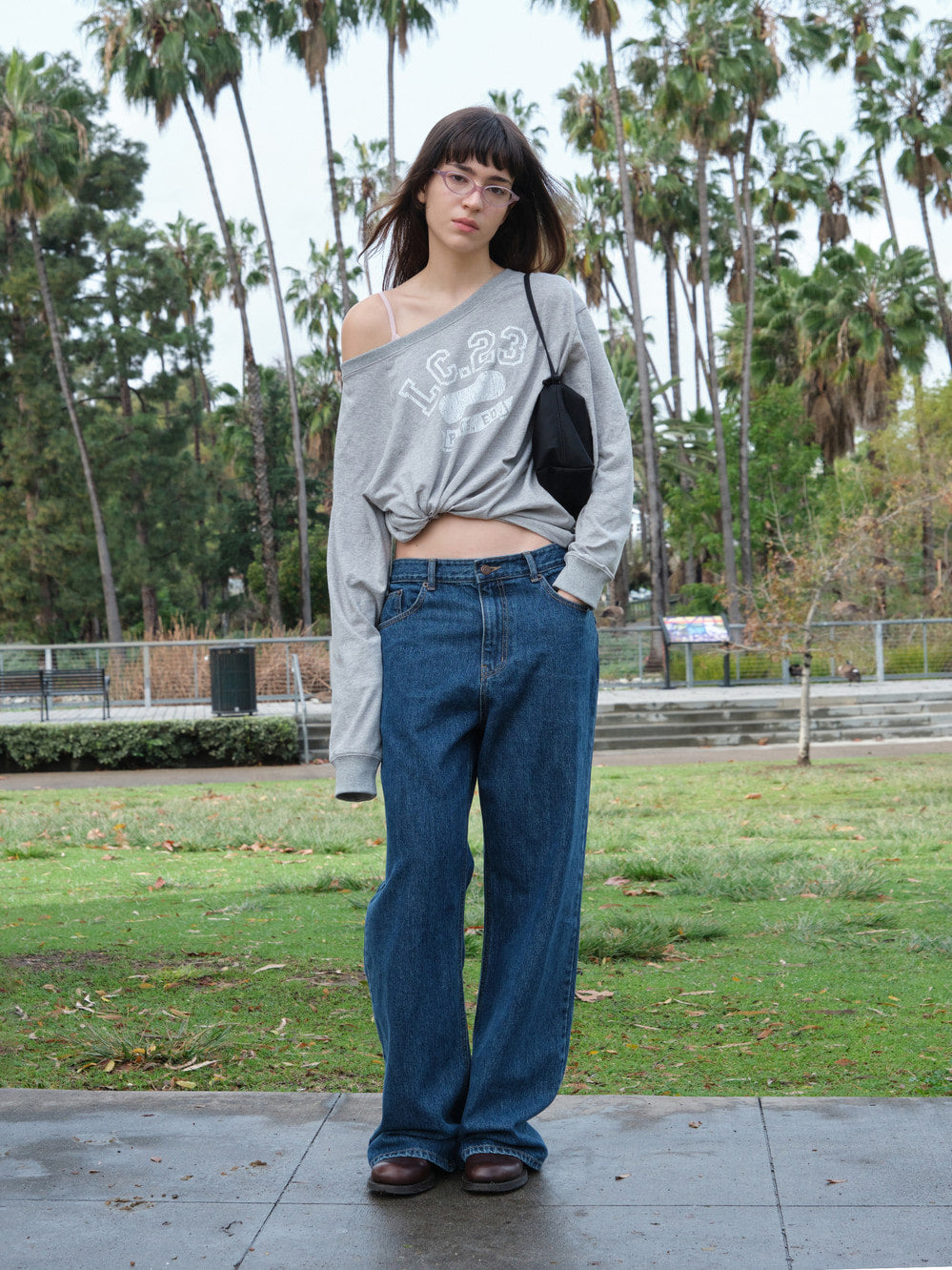 Low Classic Pocket Wide-Leg Jeans Indigo Blue