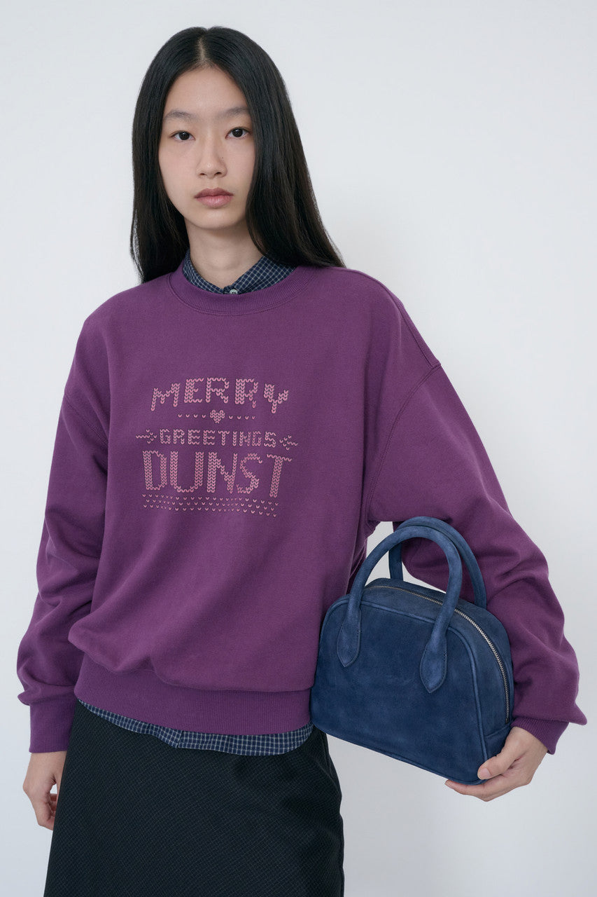 Dunst Suede Boston Tote Bag Navy