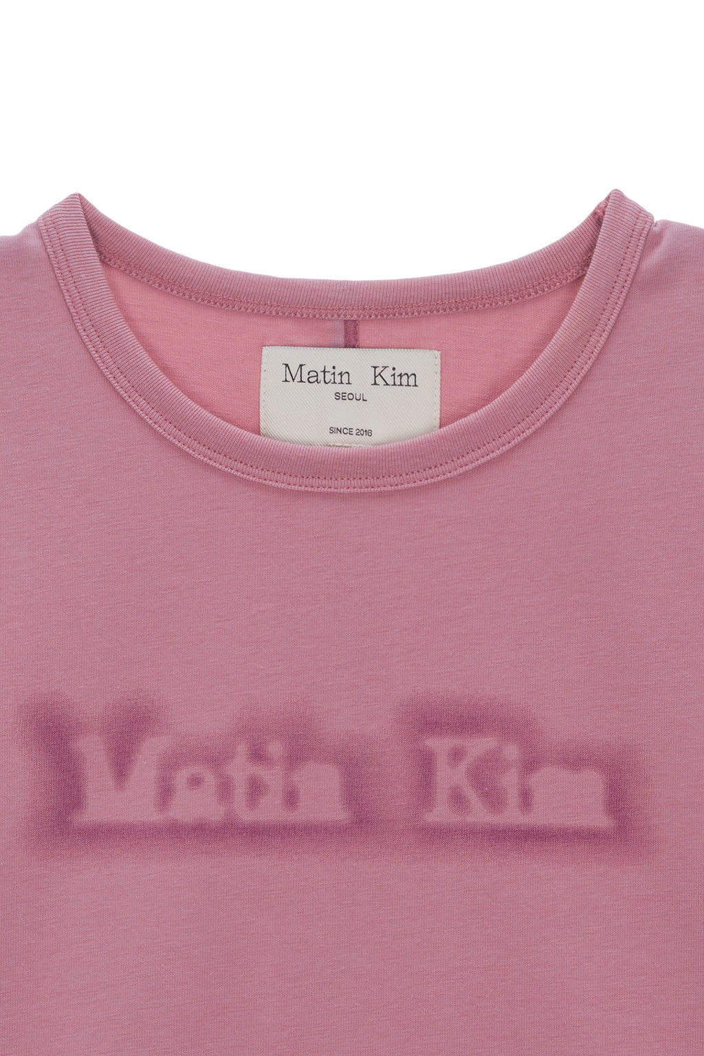 [matinkim] MATIN SHADE LOGO CROP TOP IN PINK