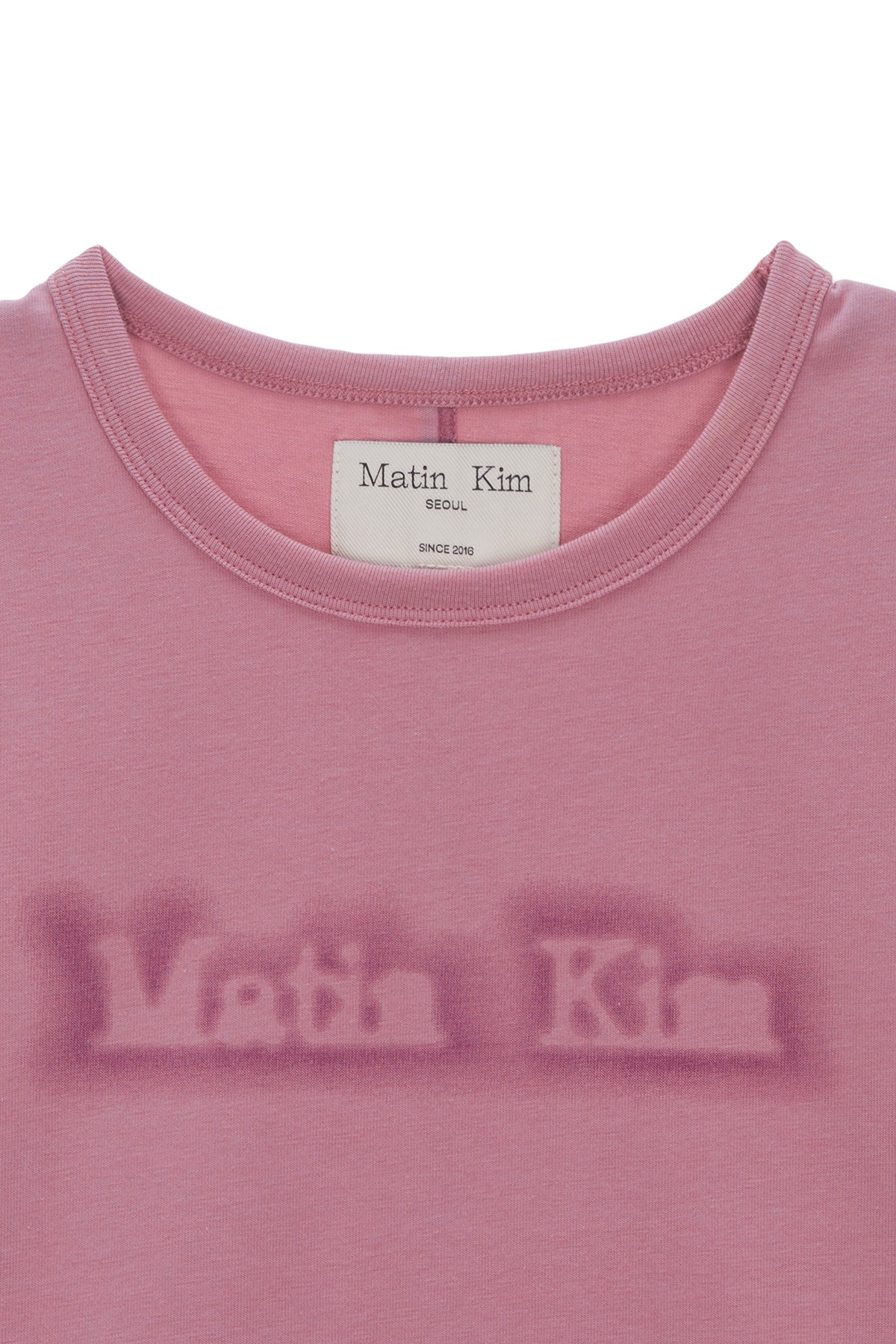 [matinkim] MATIN SHADE LOGO CROP TOP IN PINK