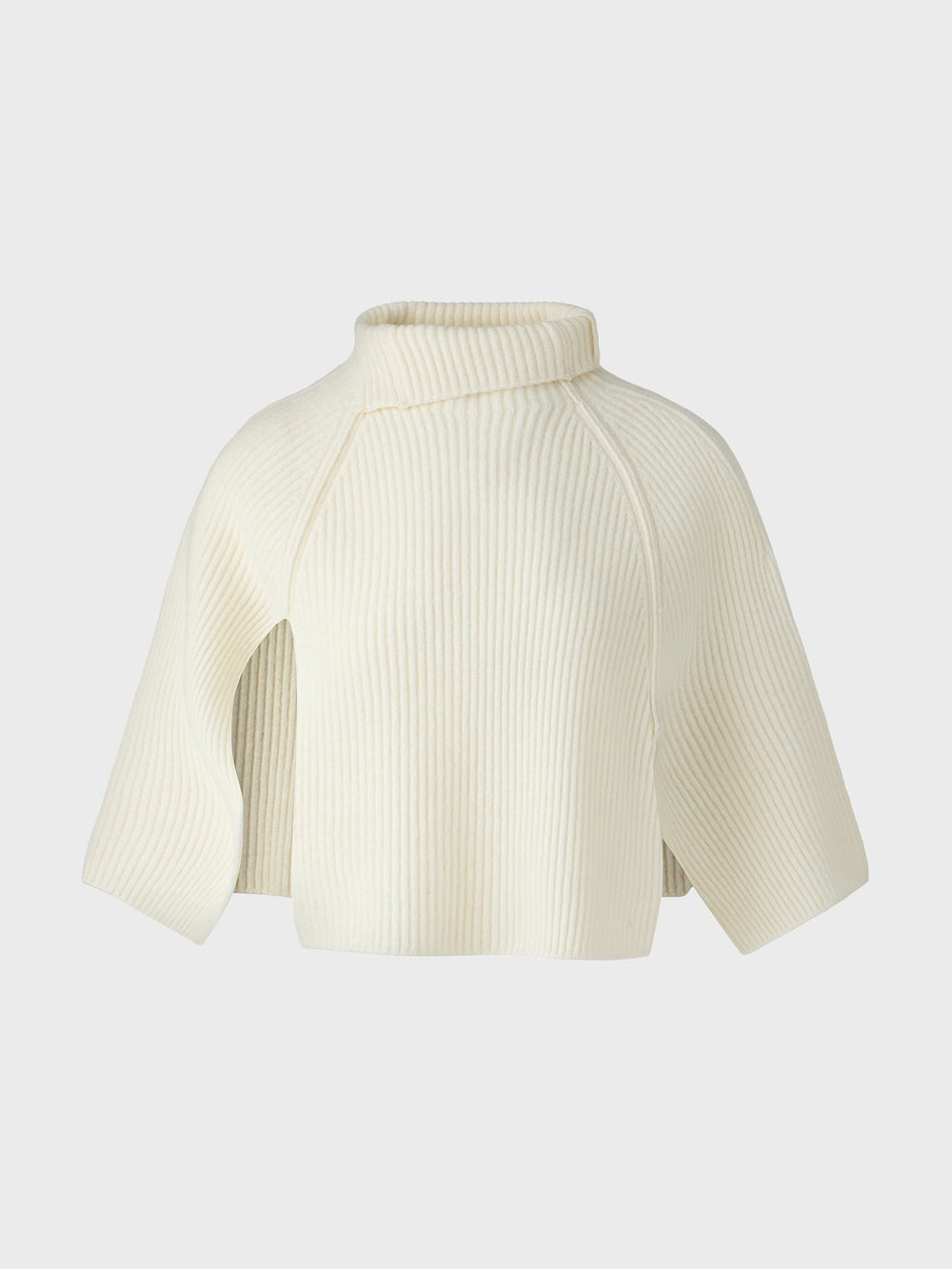 EENK High-Neck Knitwear Cape - Ivory