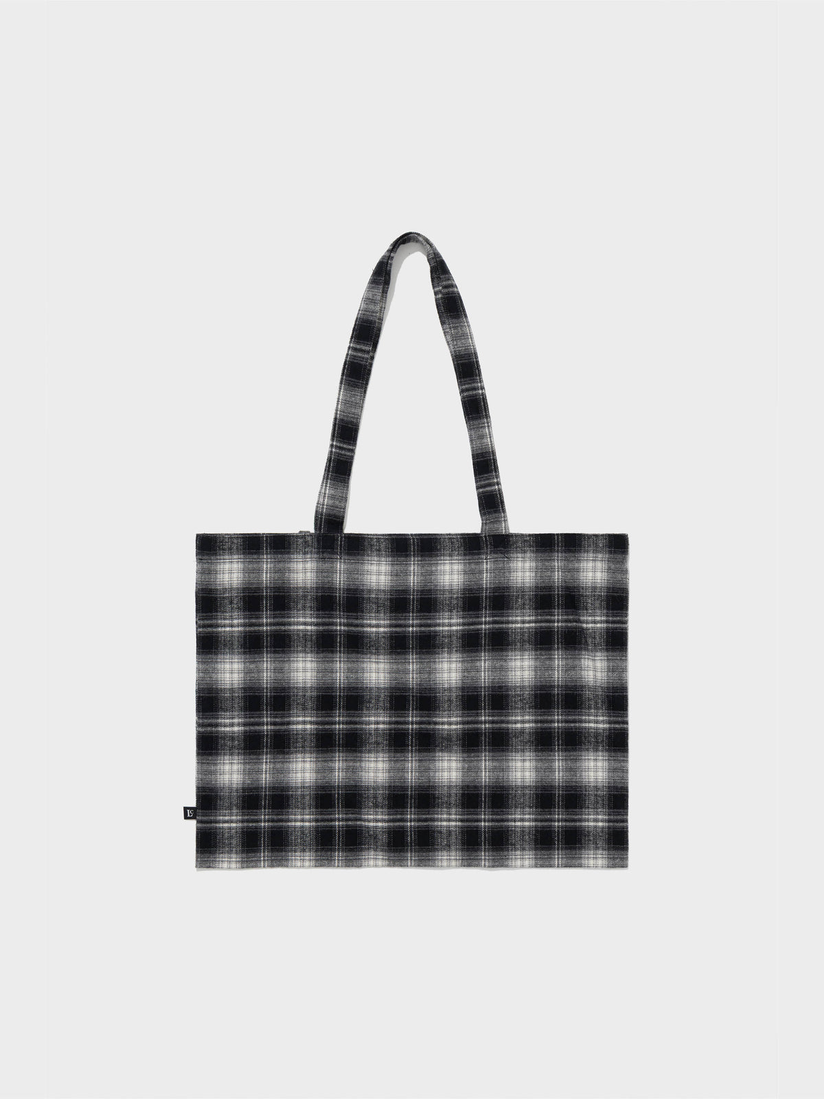 Low Classic Lc Flannel Checked Logo Midi Bag Black