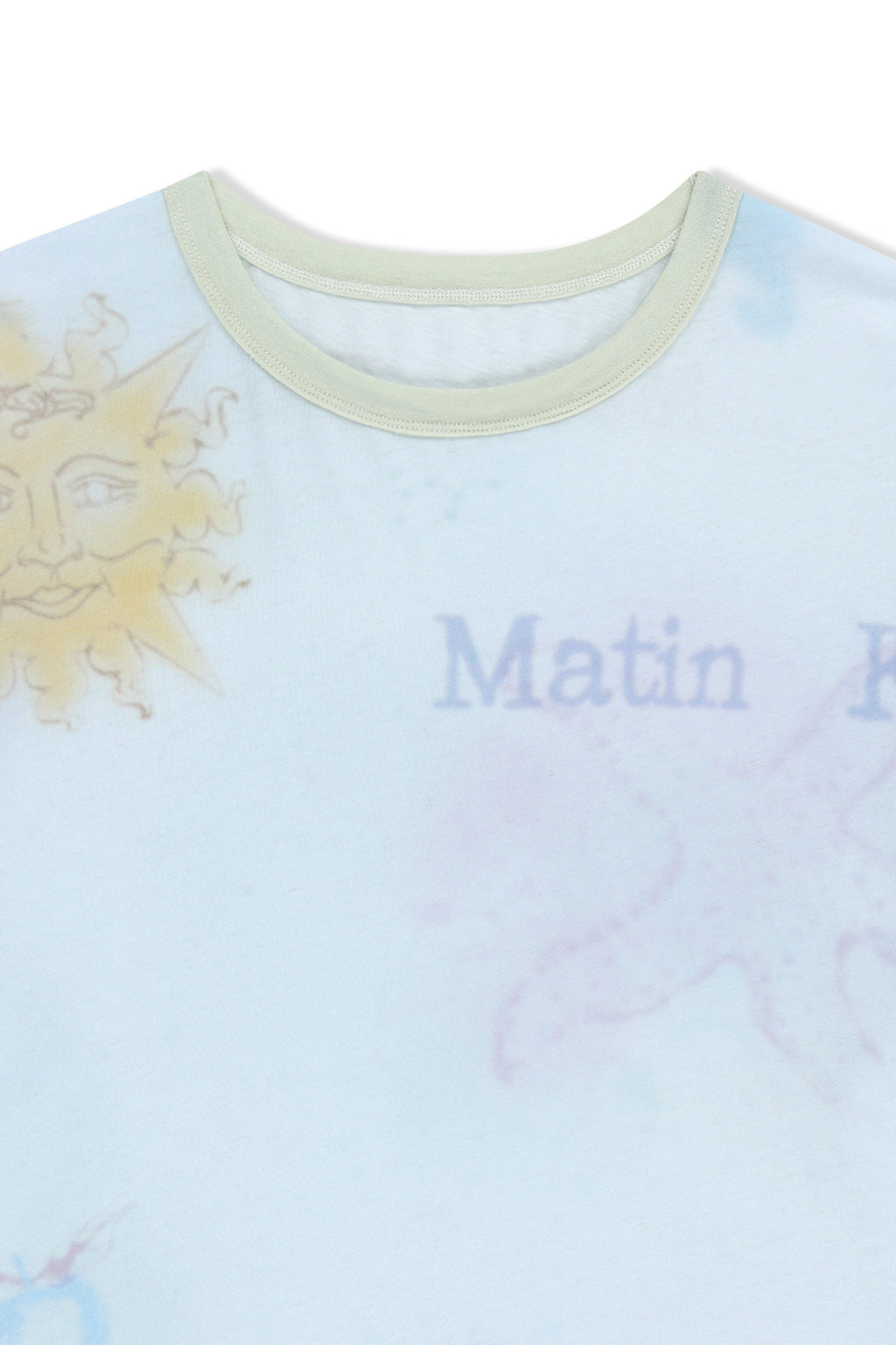 Matinkim Sketch Graffiti Over Fit Top IN Light Blue