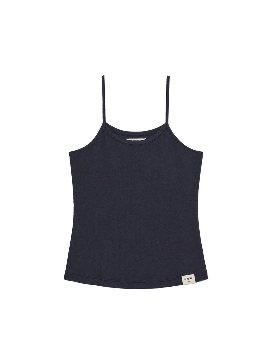 GLOWNY G Fine Rib Camisole (Navy)