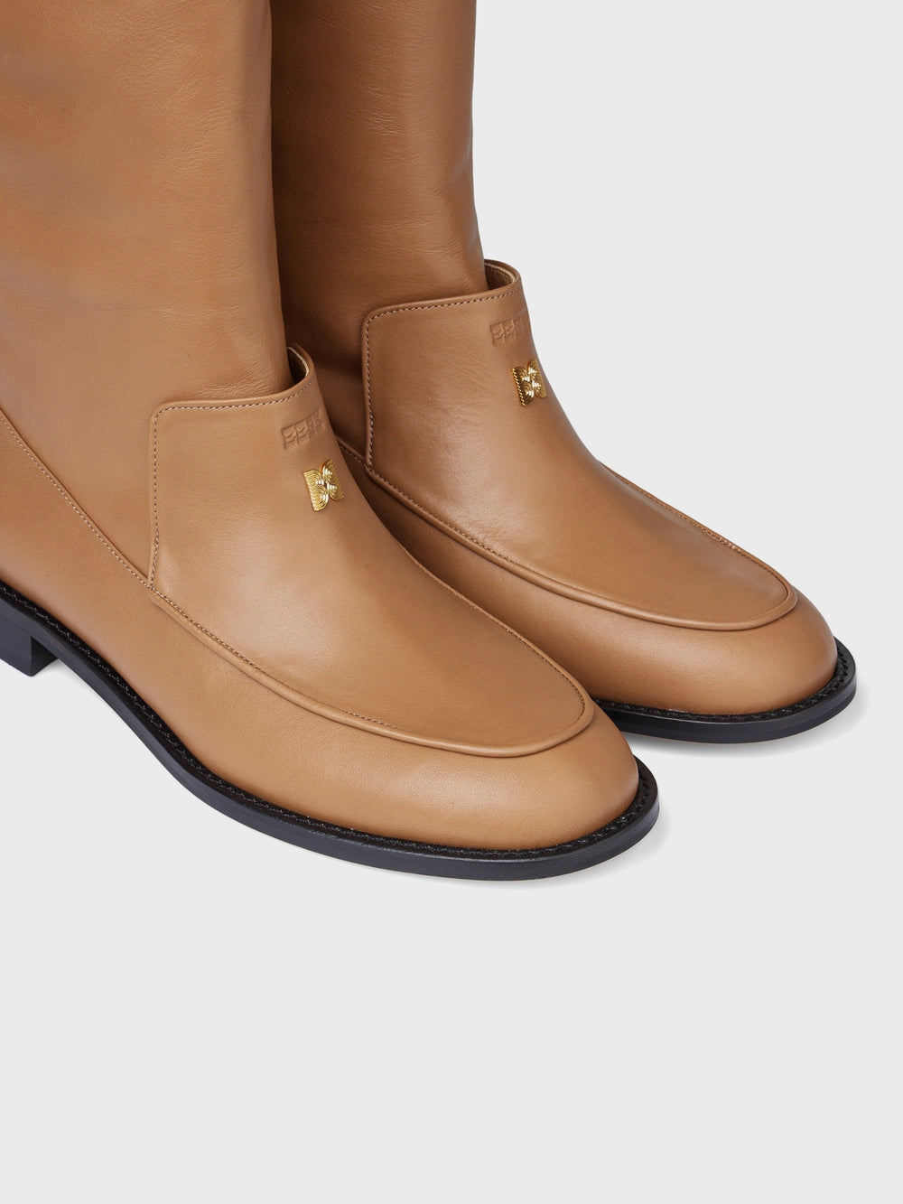 EENK Layered Knee-High Boots - Camel