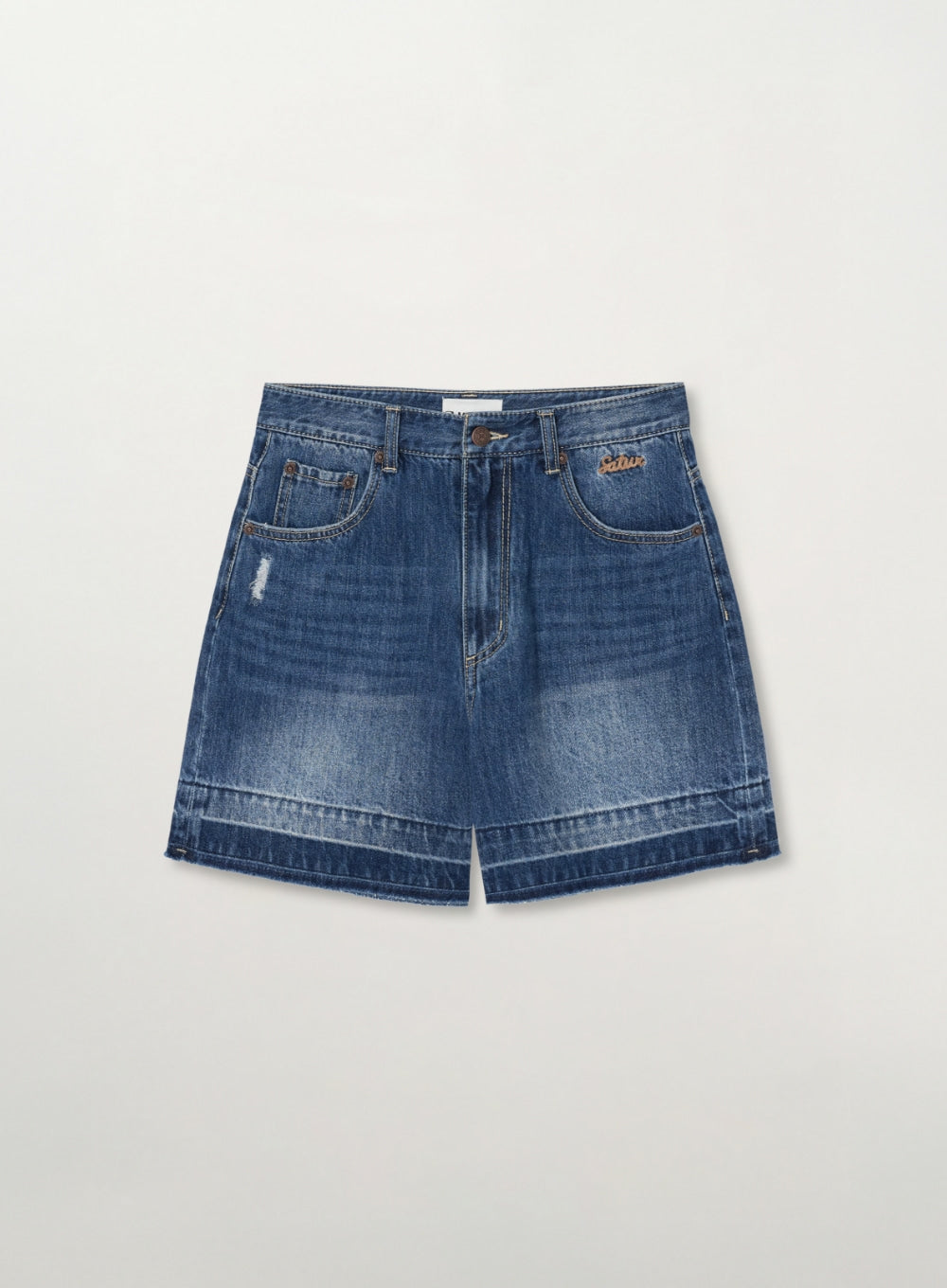 Satur (W) Gabon Wide Denim Shorts - Blue