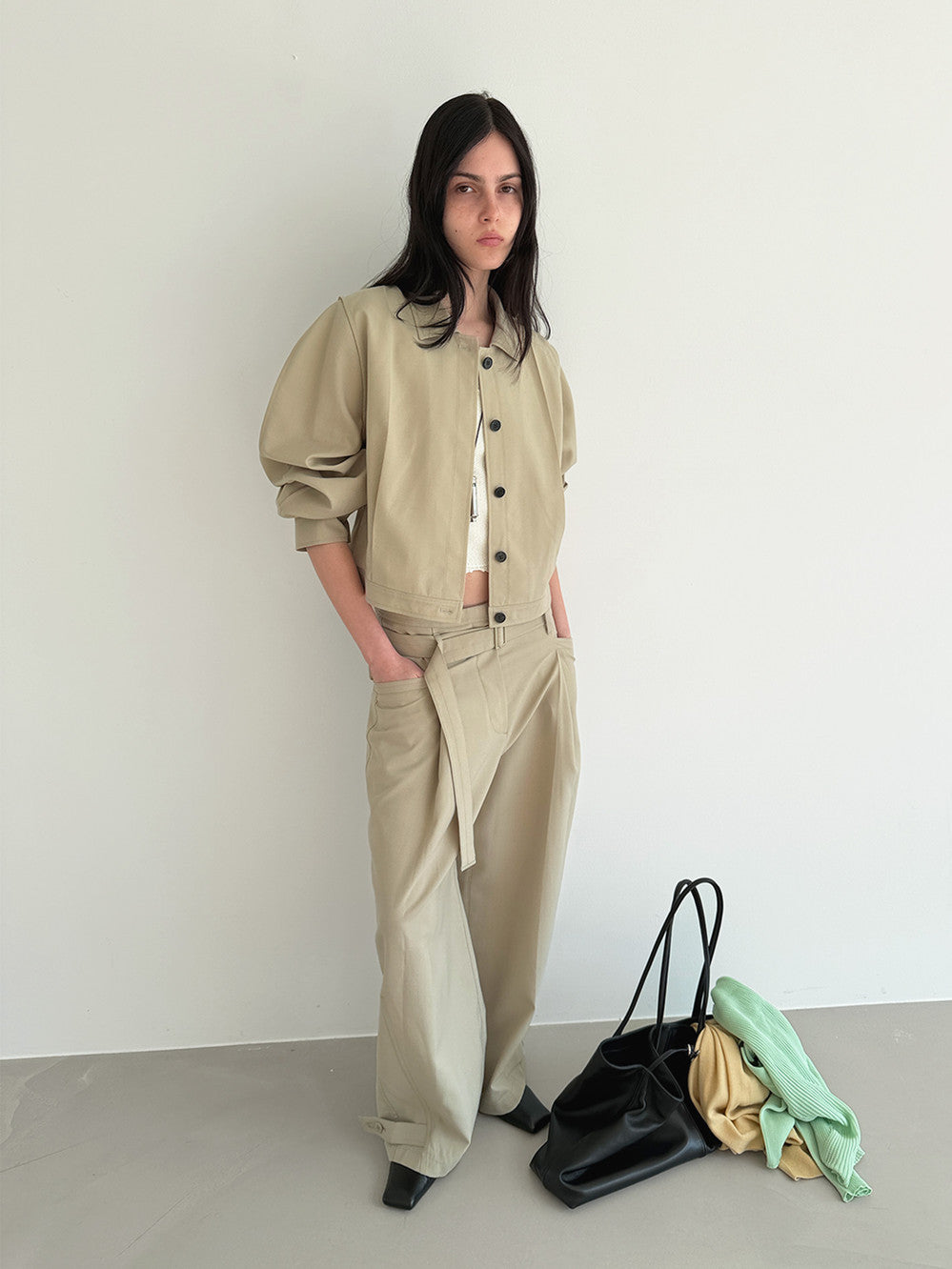 Low Classic Pinched Shirt Jacket Beige