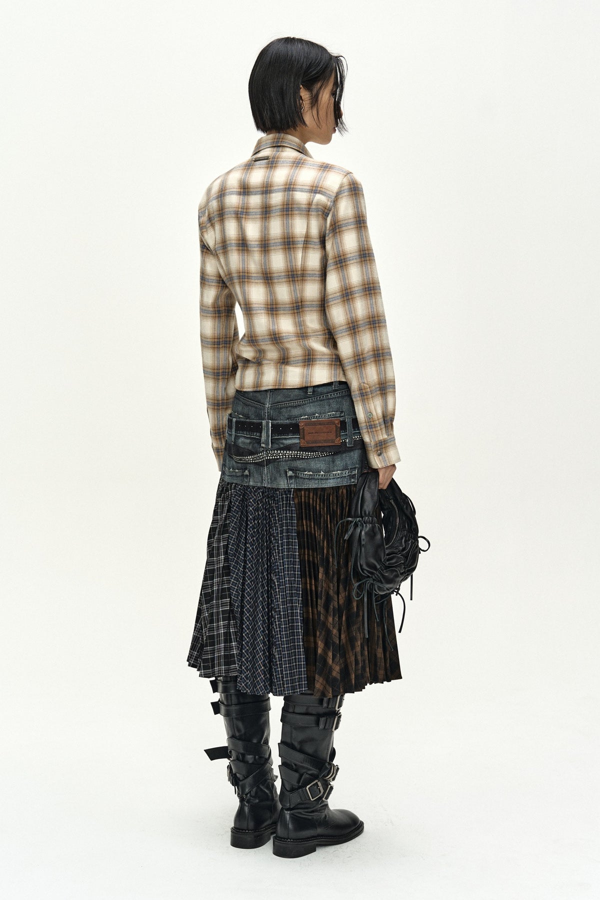 Andersson Bell Check Studded Contour Shirt