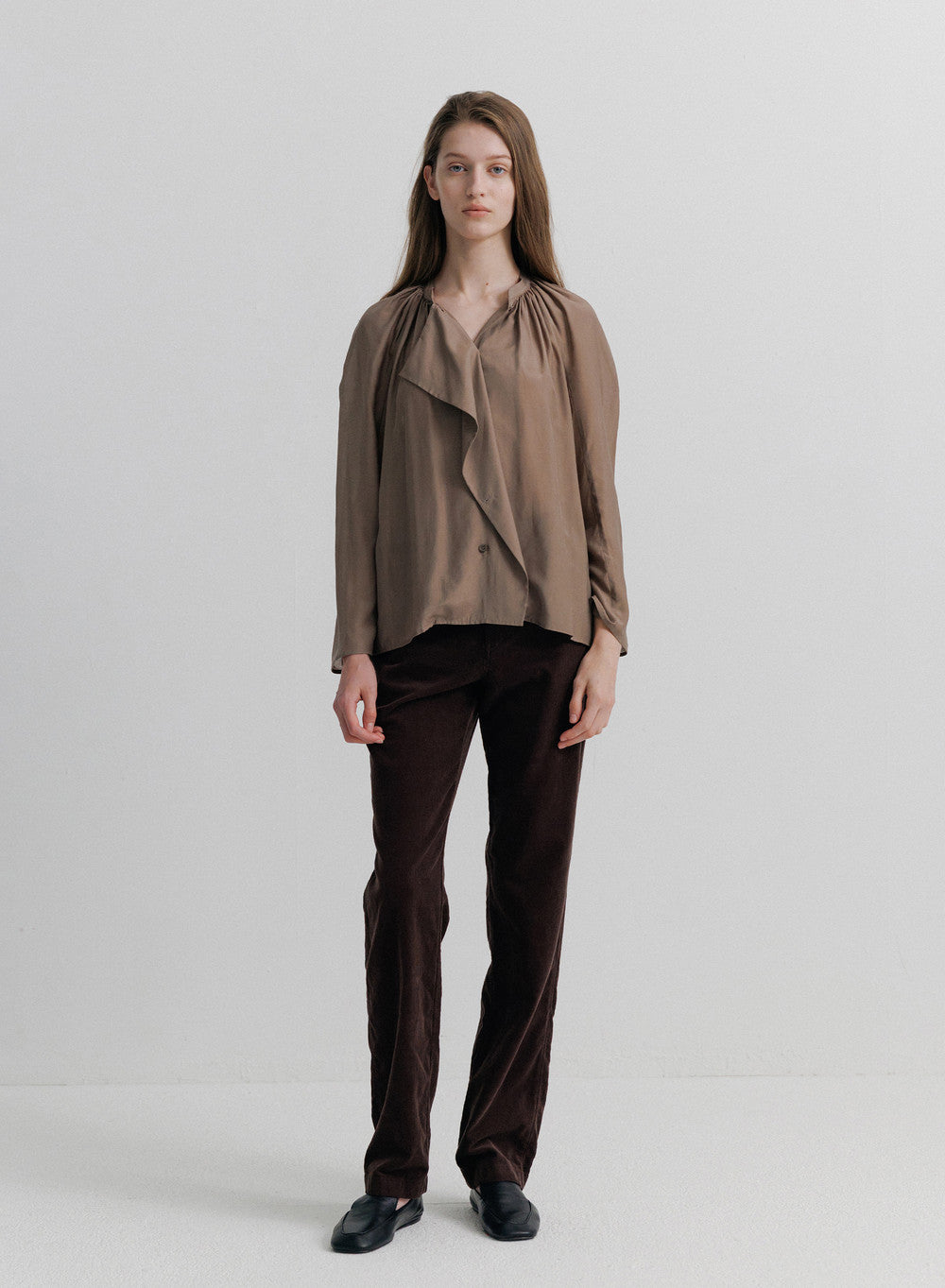 Kindersalmon Asta Gather Blouse Amber