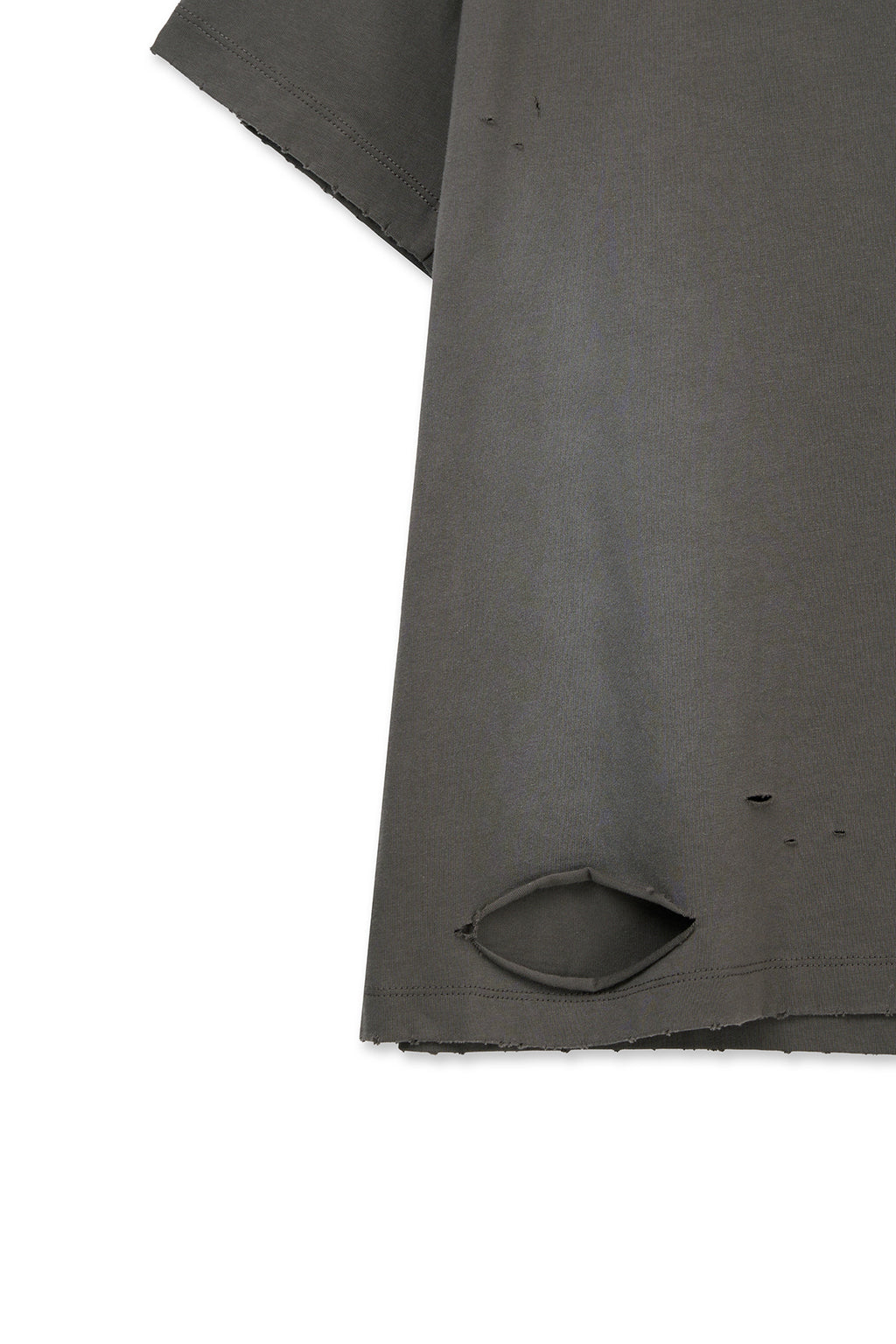 Matinkim Spray Washed Lettering Damaged Top IN Charcoal