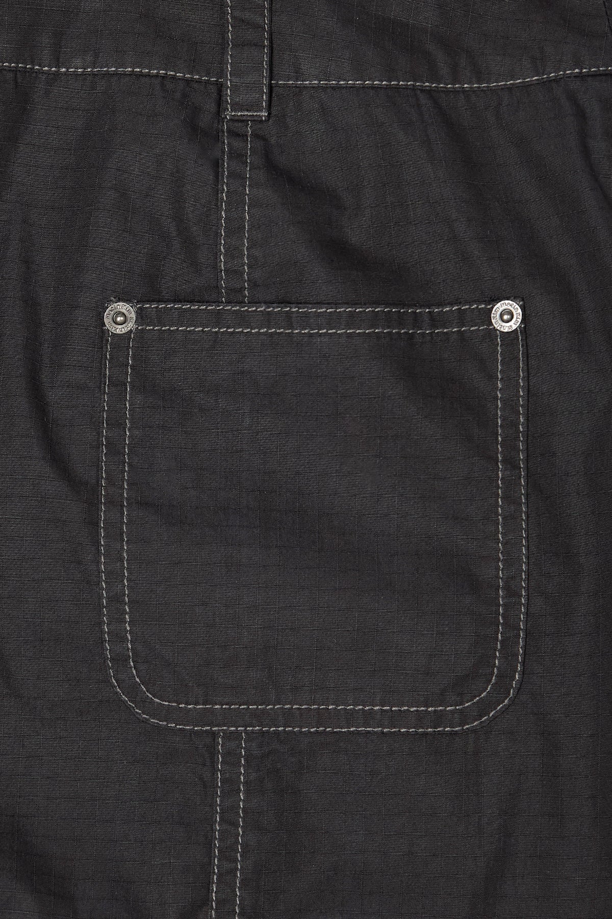 [matinkim] POCKET FOLDOVER WRAP MINI SKIRT IN BLACK