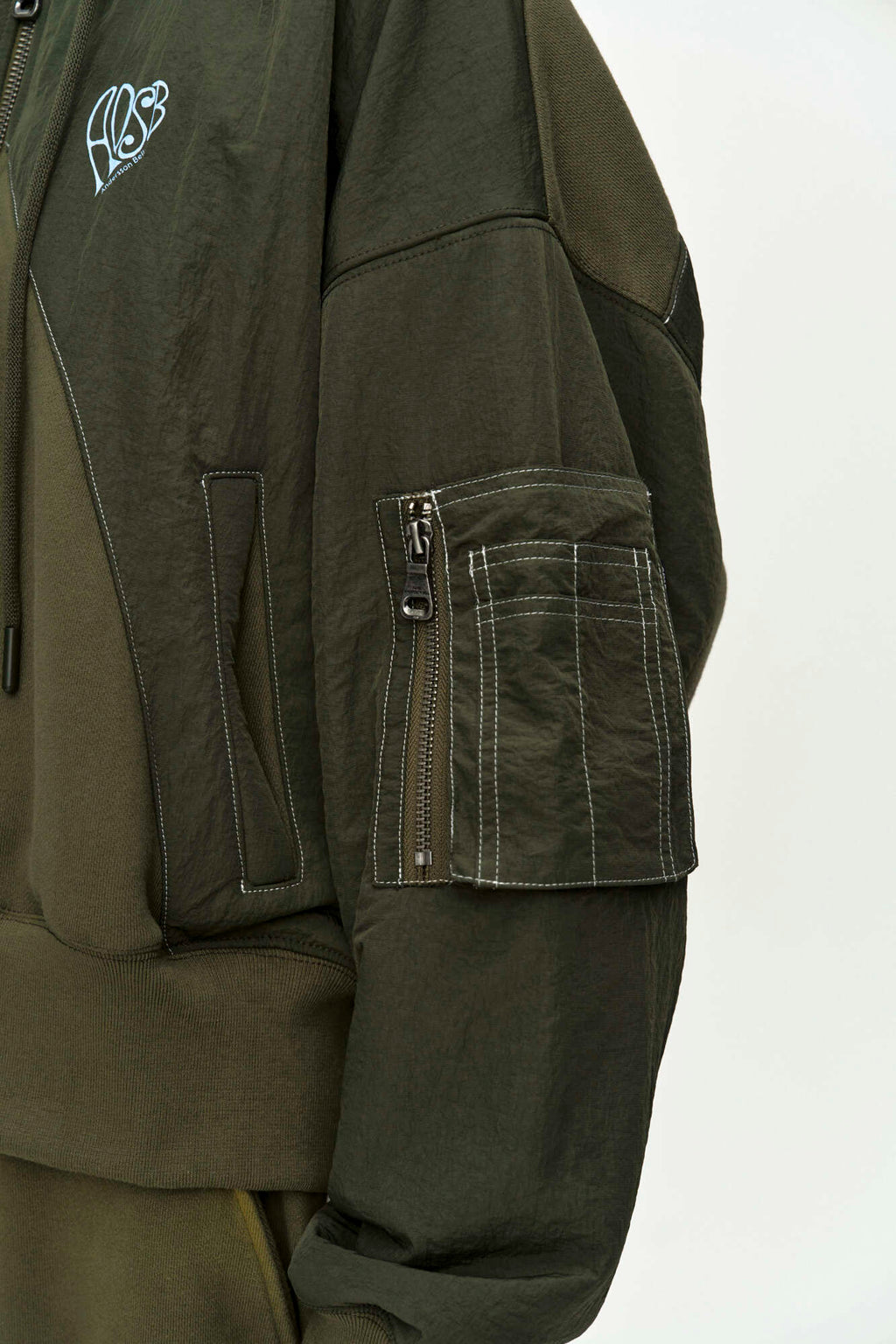Andersson Bell Patchwork MA-1 Hoodie Zip UP