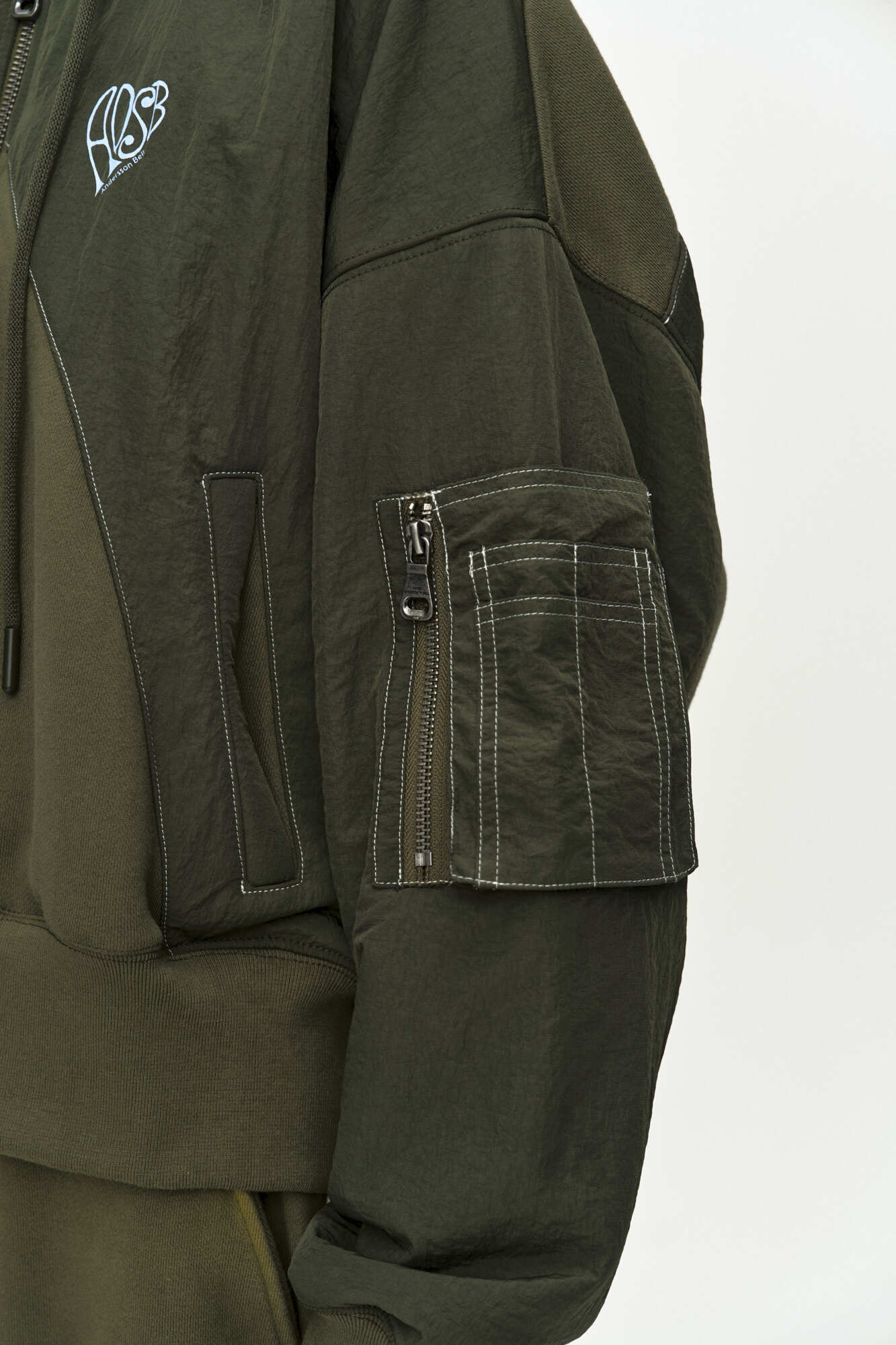 Andersson Bell Patchwork MA-1 Hoodie Zip UP