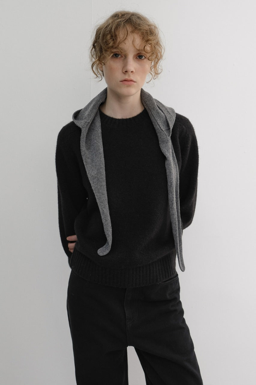 Dunst Unisex Shaggy Dog Sweater Black