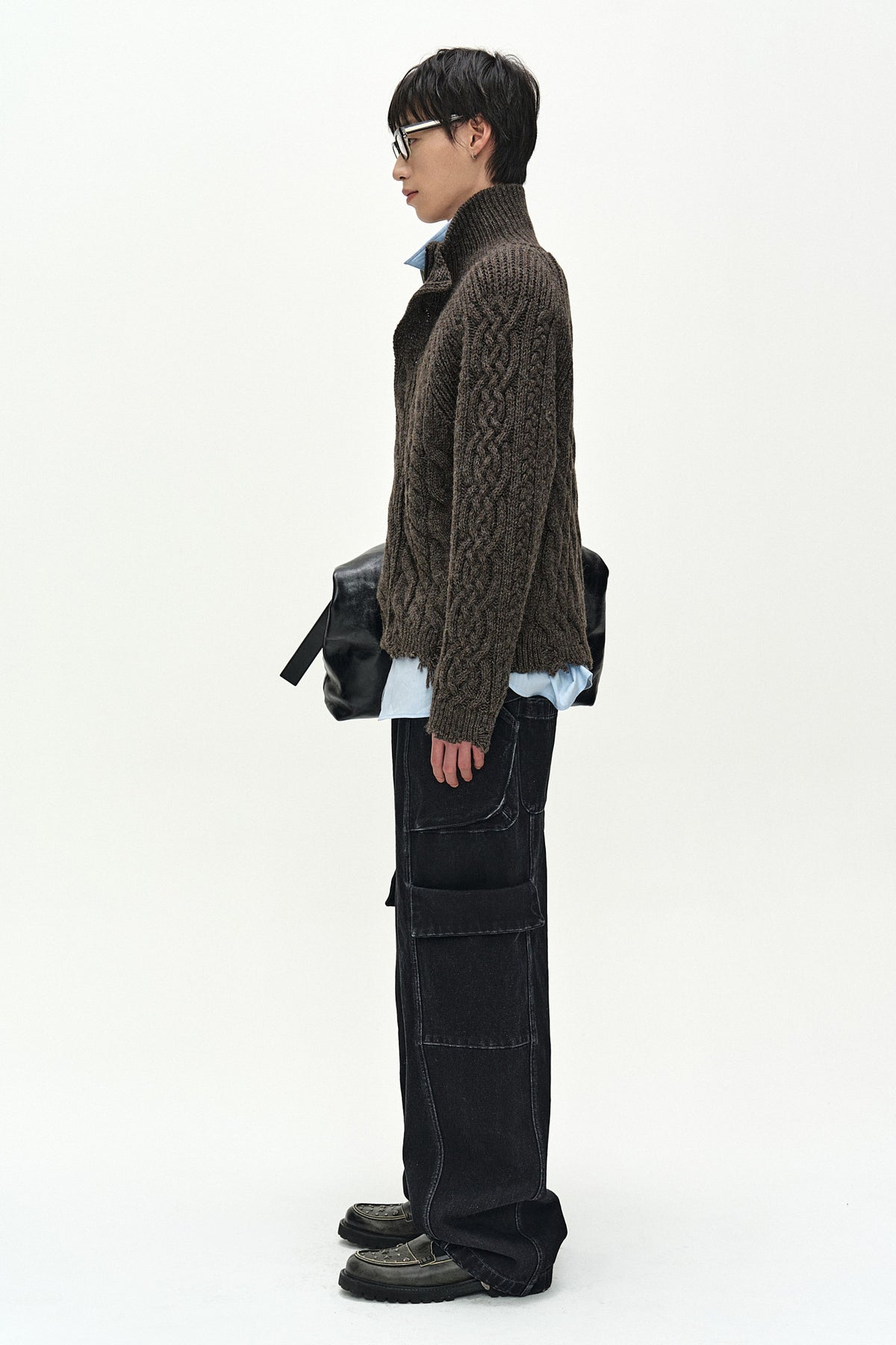 Andersson Bell Belt Layered Cargo Wide-Leg Jeans