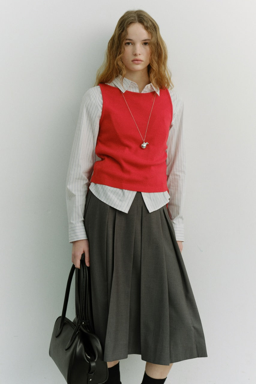 Dunst Layering Knit Top Red