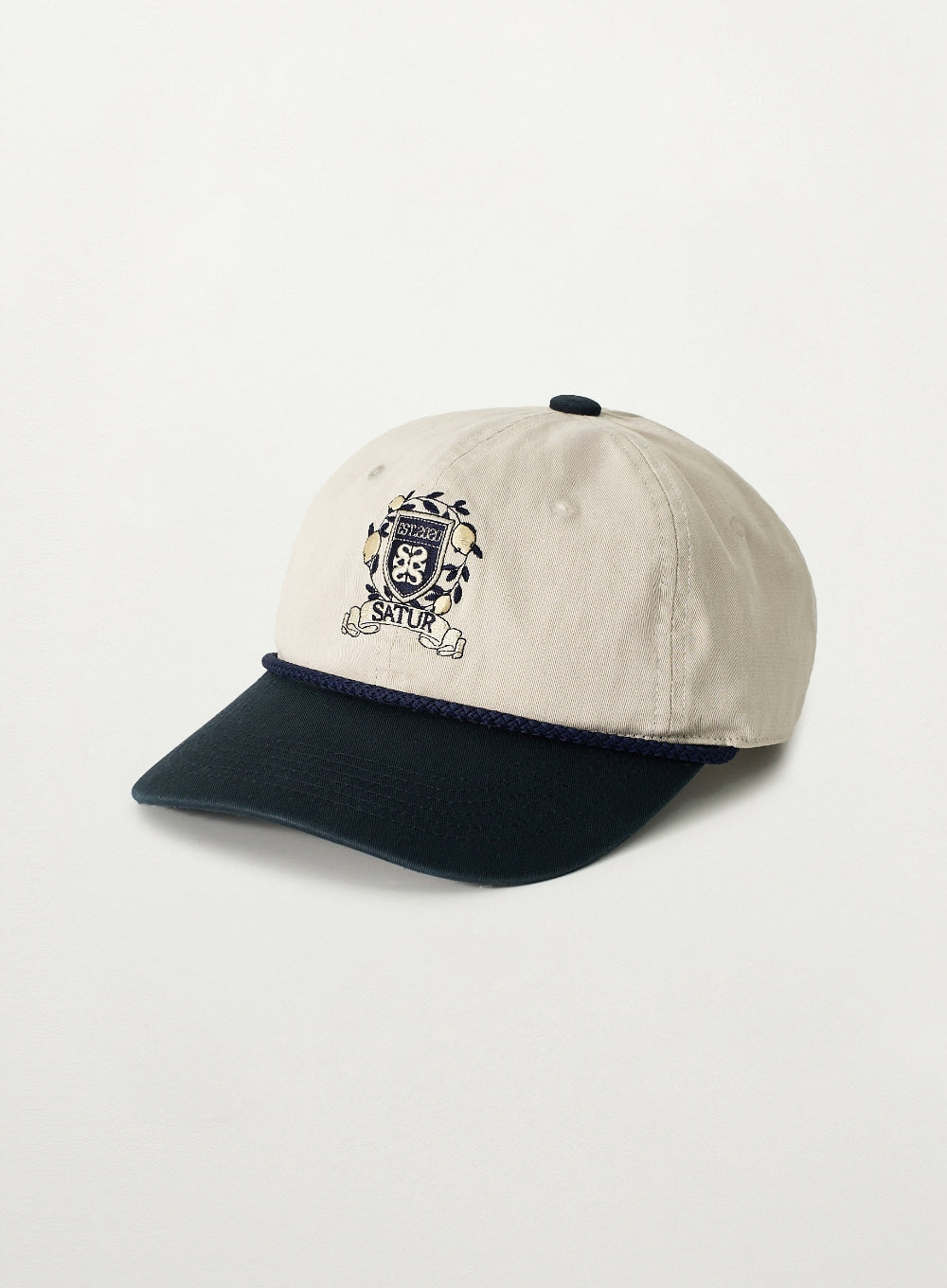 Satur Crest Logo Loop Ball Cap - Beige