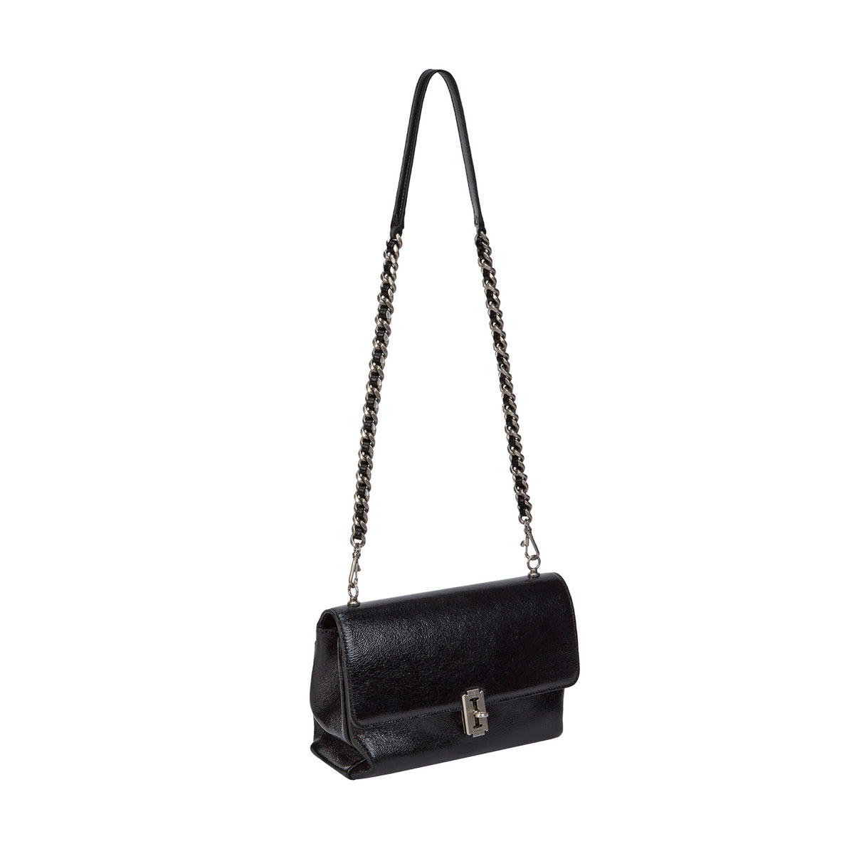 Vunque Braid Leather Chain Strap Black